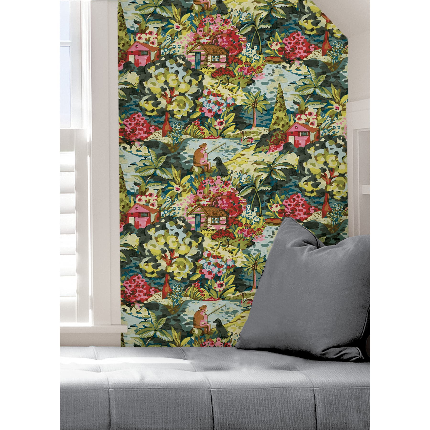 Caroline et Bettina Multicolor le Forestier Peel & Stick Wallpaper