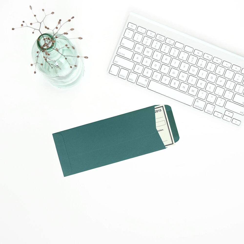 JAM Paper 4" x 9.5" Teal Policy Business Premium Envelopes