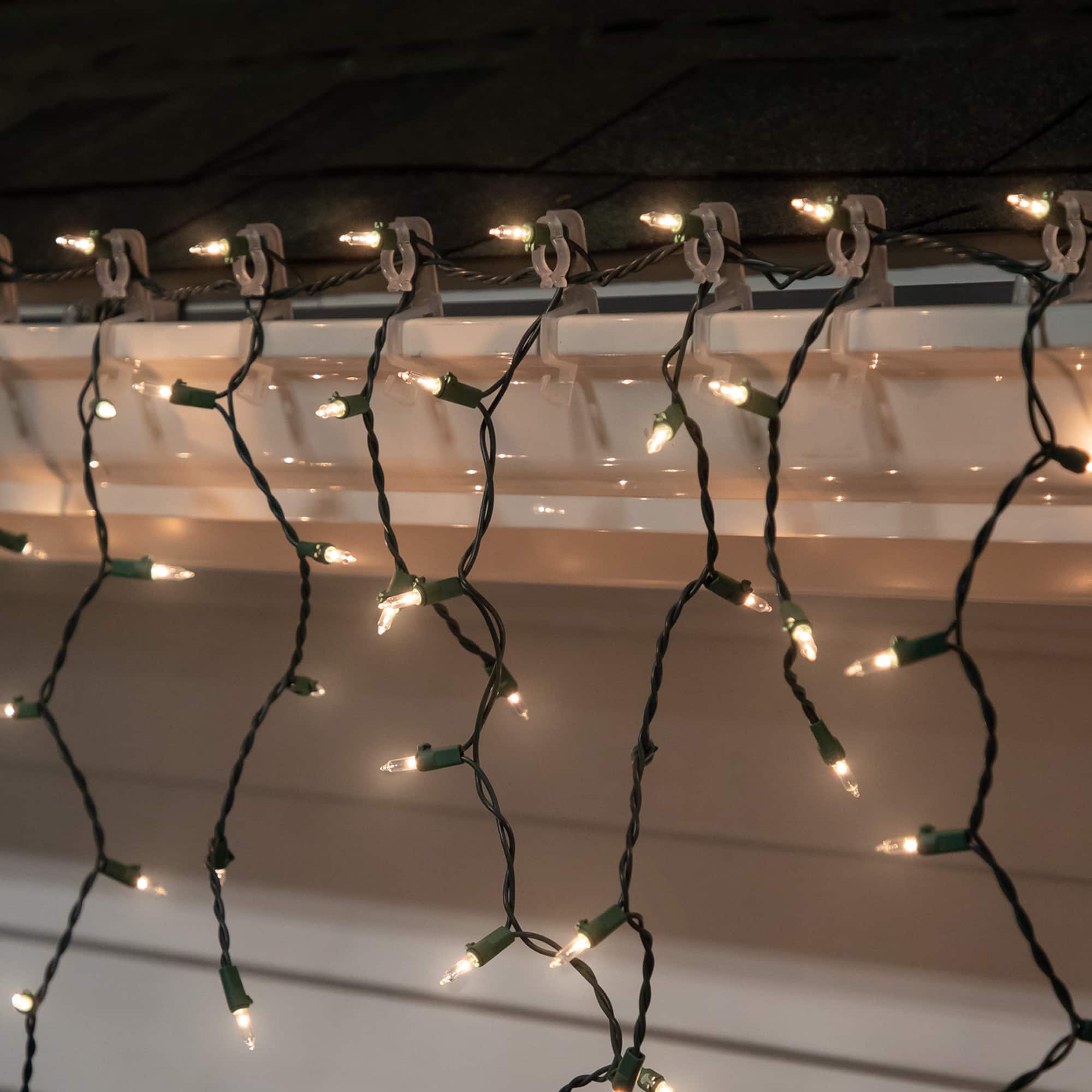 26ct. Clear Omni Universal Gutter & Shingle Christmas Light Clips