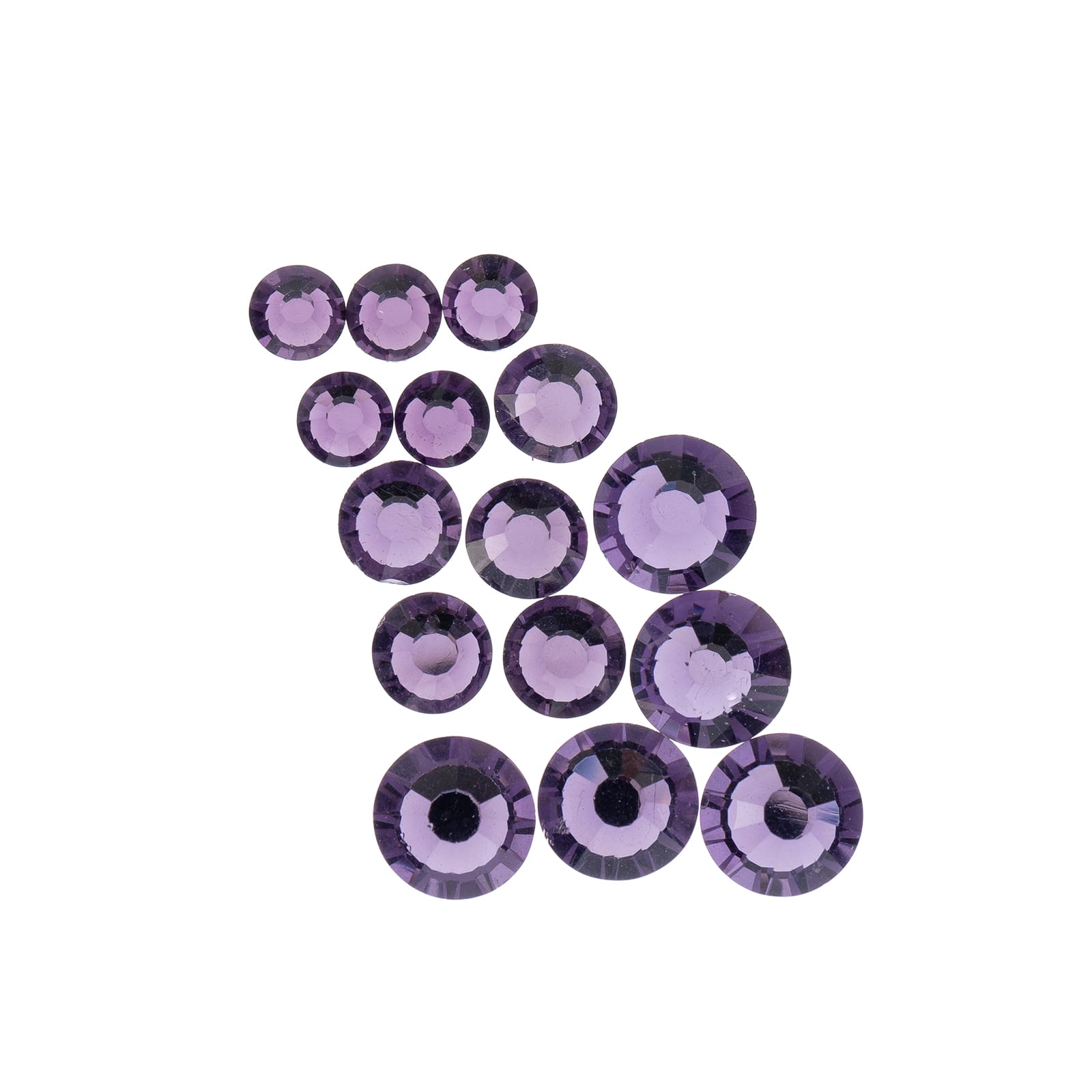Crystal Lane DIY Assorted Round Glass Flatback Rhinestones Combo