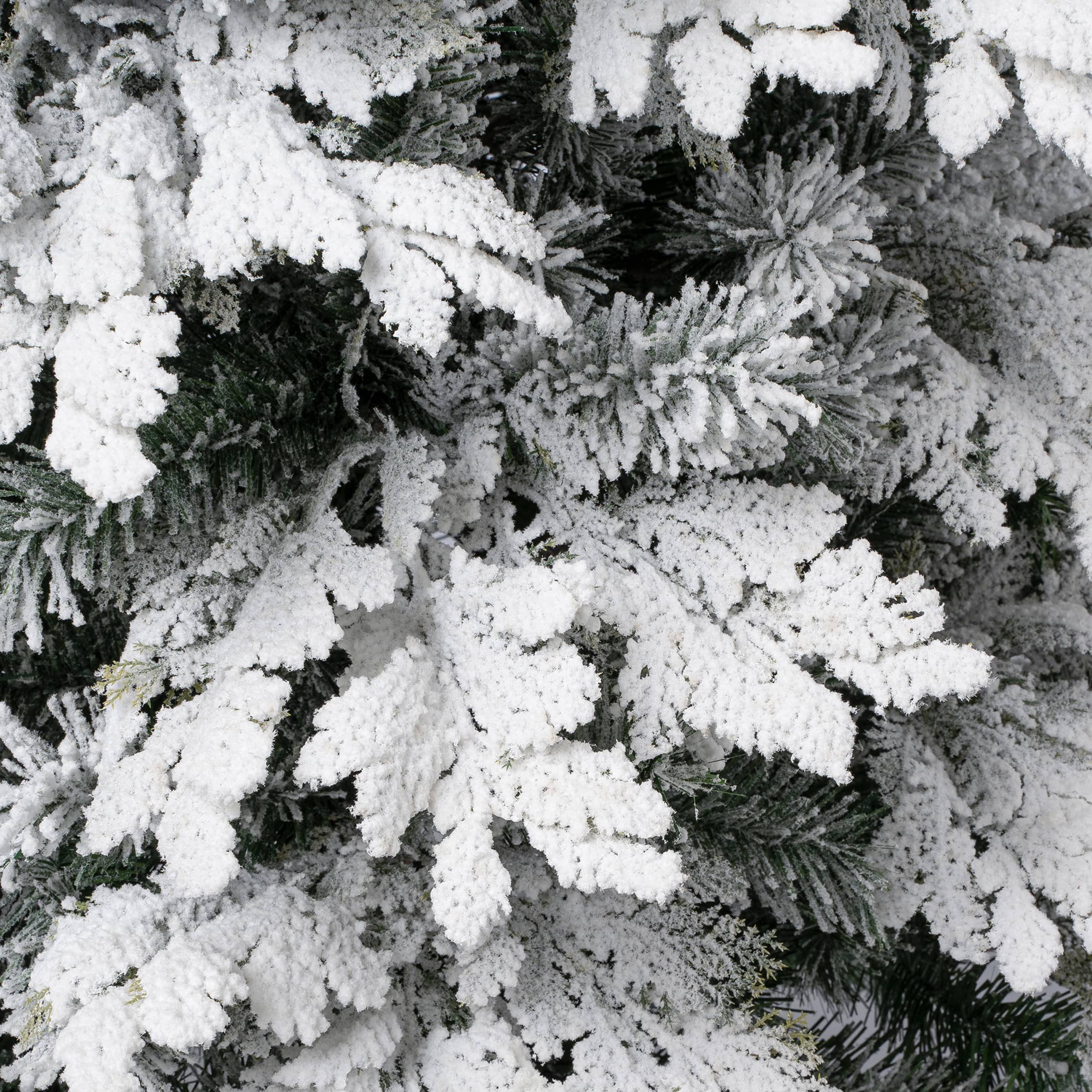 7.5ft. Unlit Feel Real® Acacius Snowy Virginia Pine Slim Mixed Hinged Artificial Christmas Tree