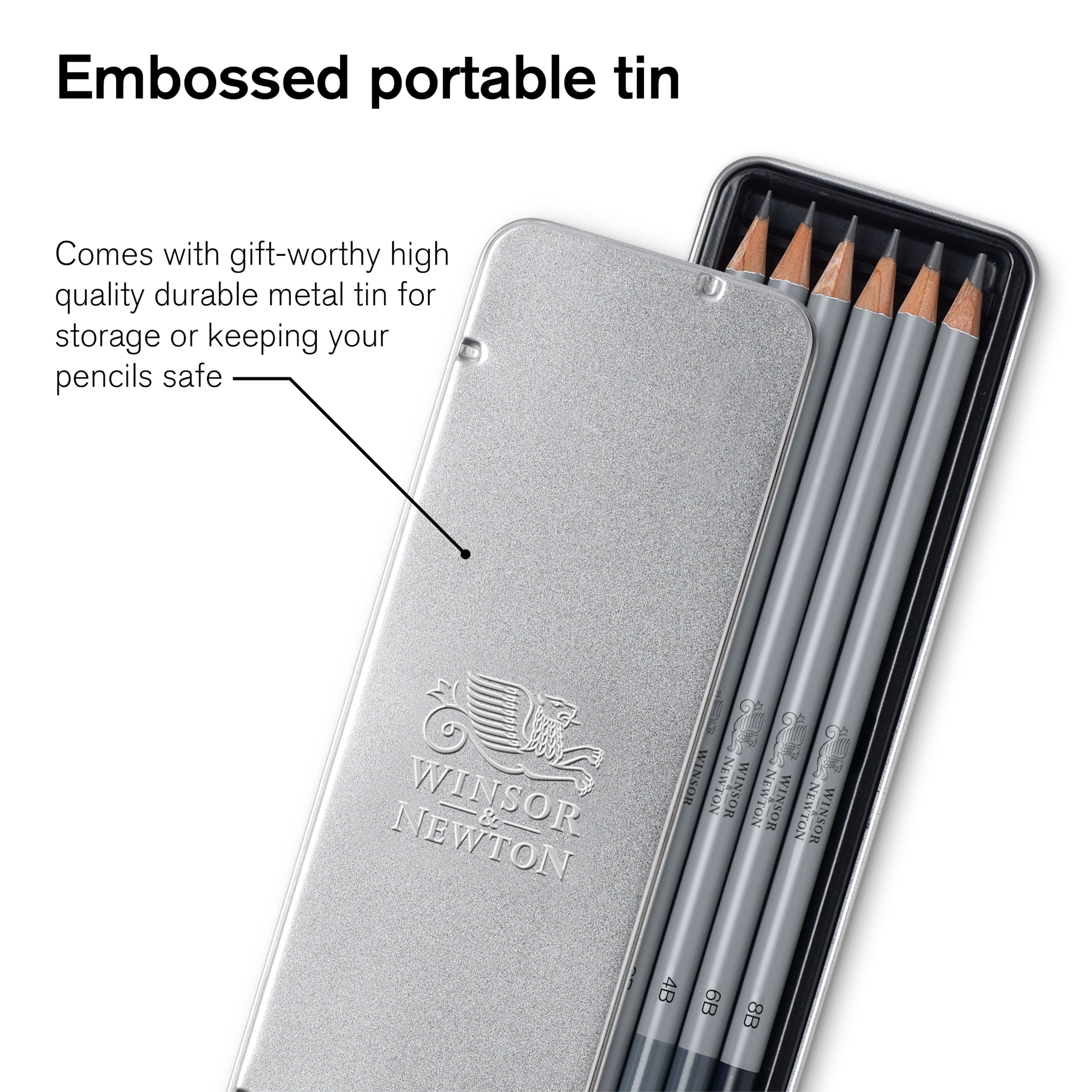 6 Packs: 6 ct. ( total) Winsor & Newton™ Studio Collection™ Graphite Pencil Tin Set