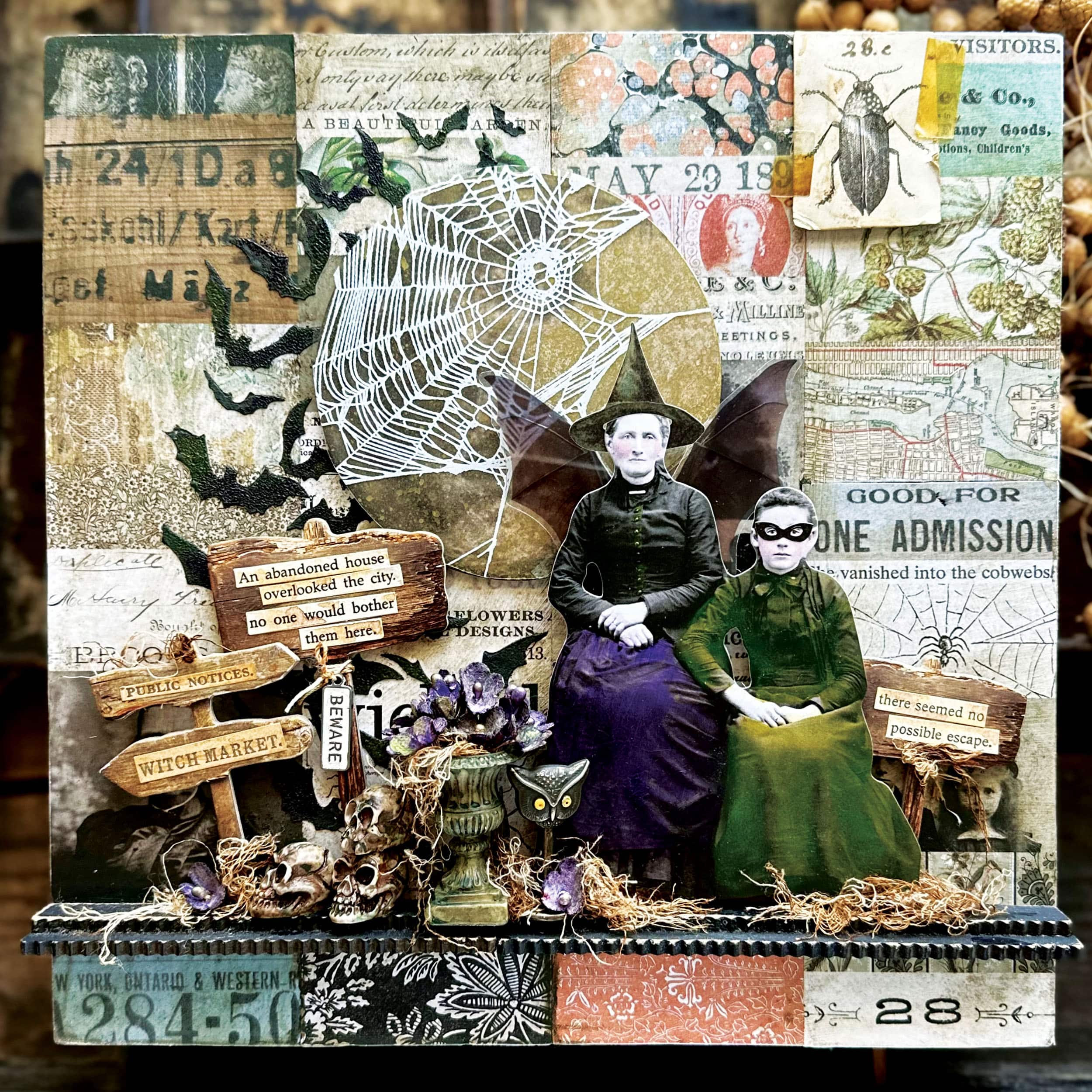 Tim Holtz® Idea-Ology 2.25" x 9" Halloween Collage Paper Strips, 24ct.
