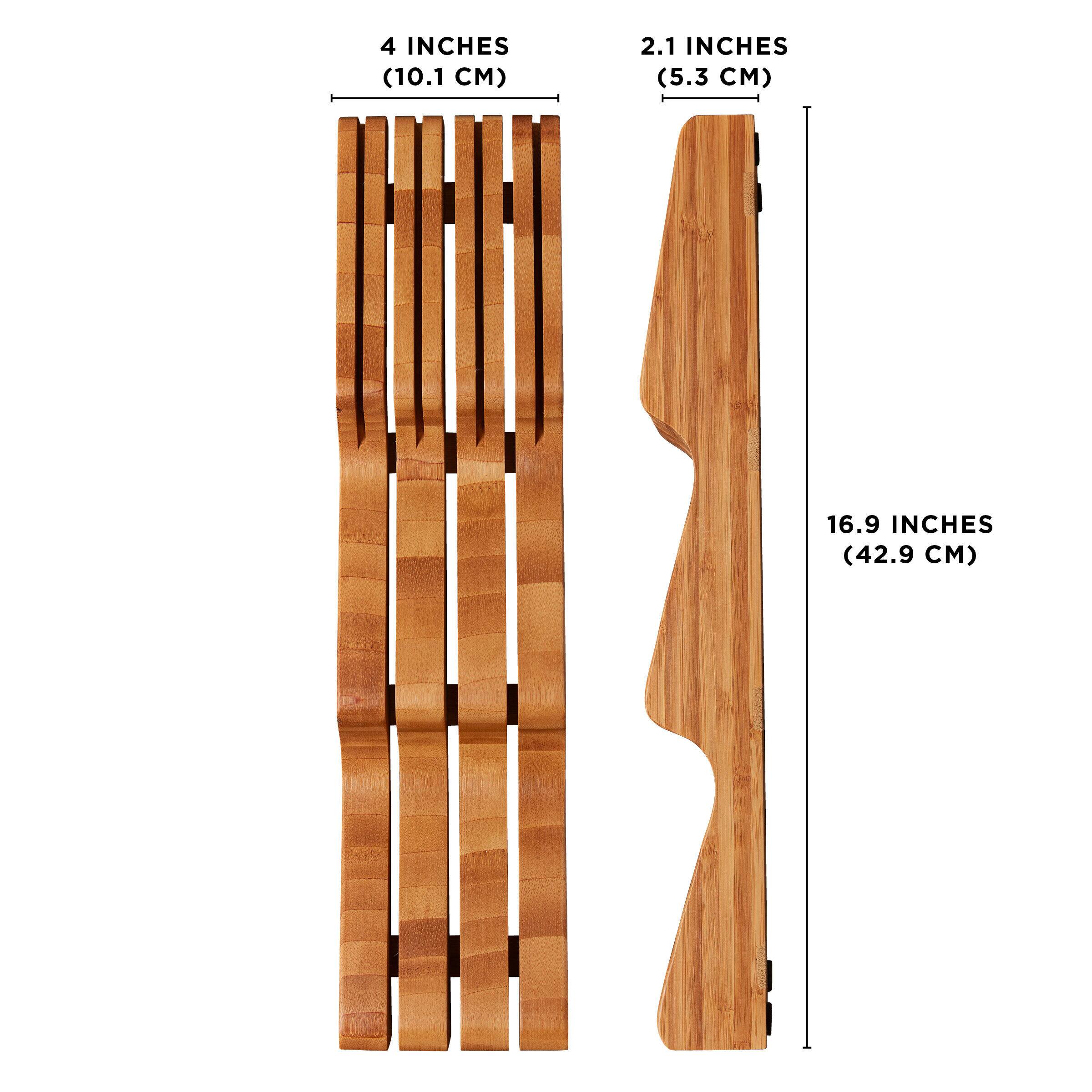 Sabatier 7-Slot Bamboo In-Drawer Knife Organizer