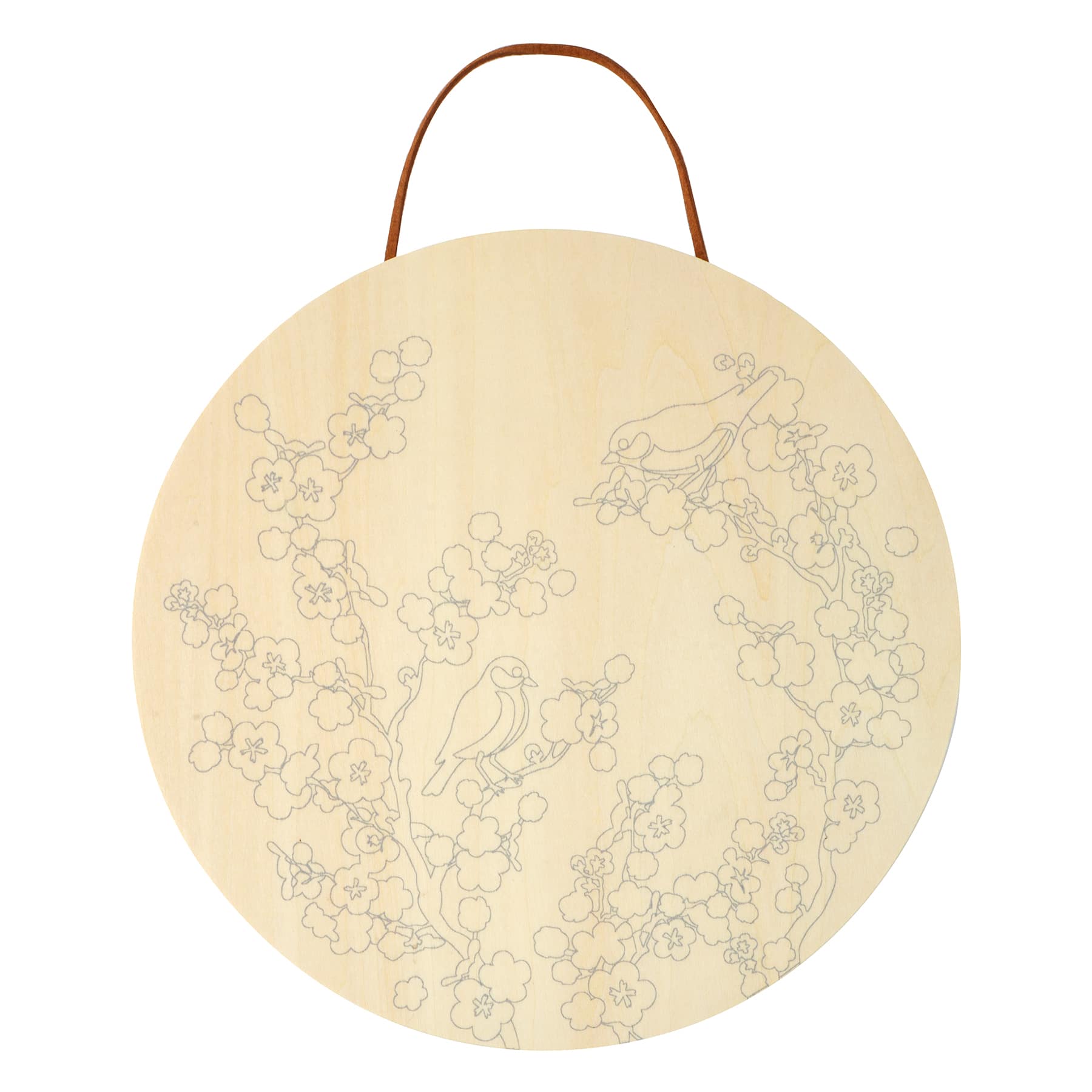 8" Cherry Blossom Paint-by-Number Plywood Surface Kit by Artist's Loft®