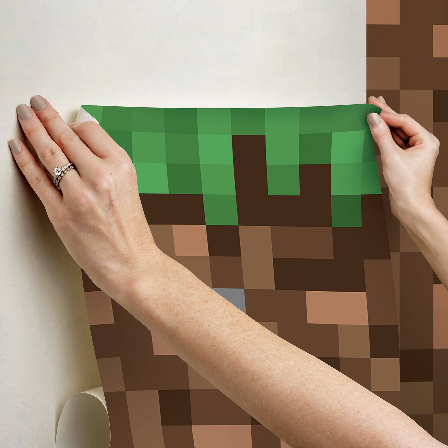 RoomMates Minecraft Blocks Peel & Stick Wallpaper Mural