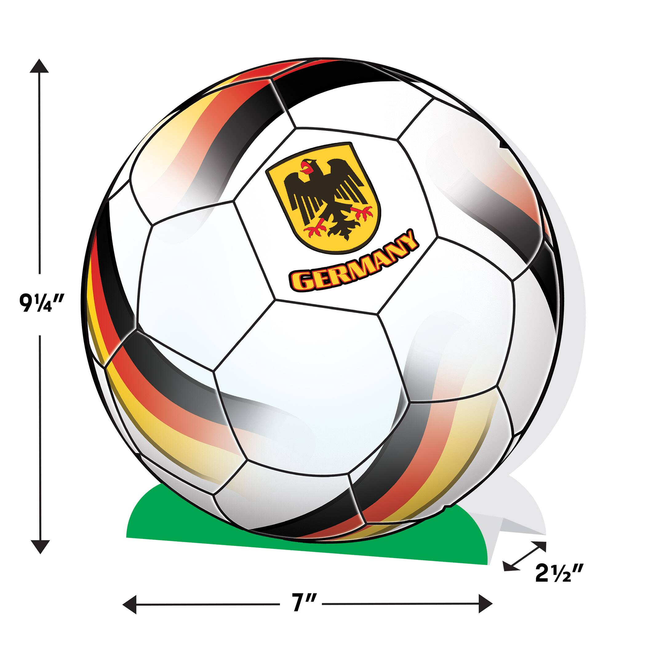 9.25" Germany 3D Soccer Ball Centerpieces, 2ct.