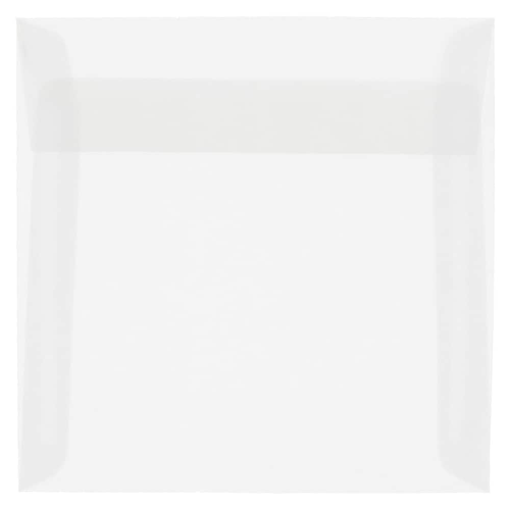JAM Paper 5.5" x 5.5" Square Translucent Vellum Invitation Envelopes, 25ct.