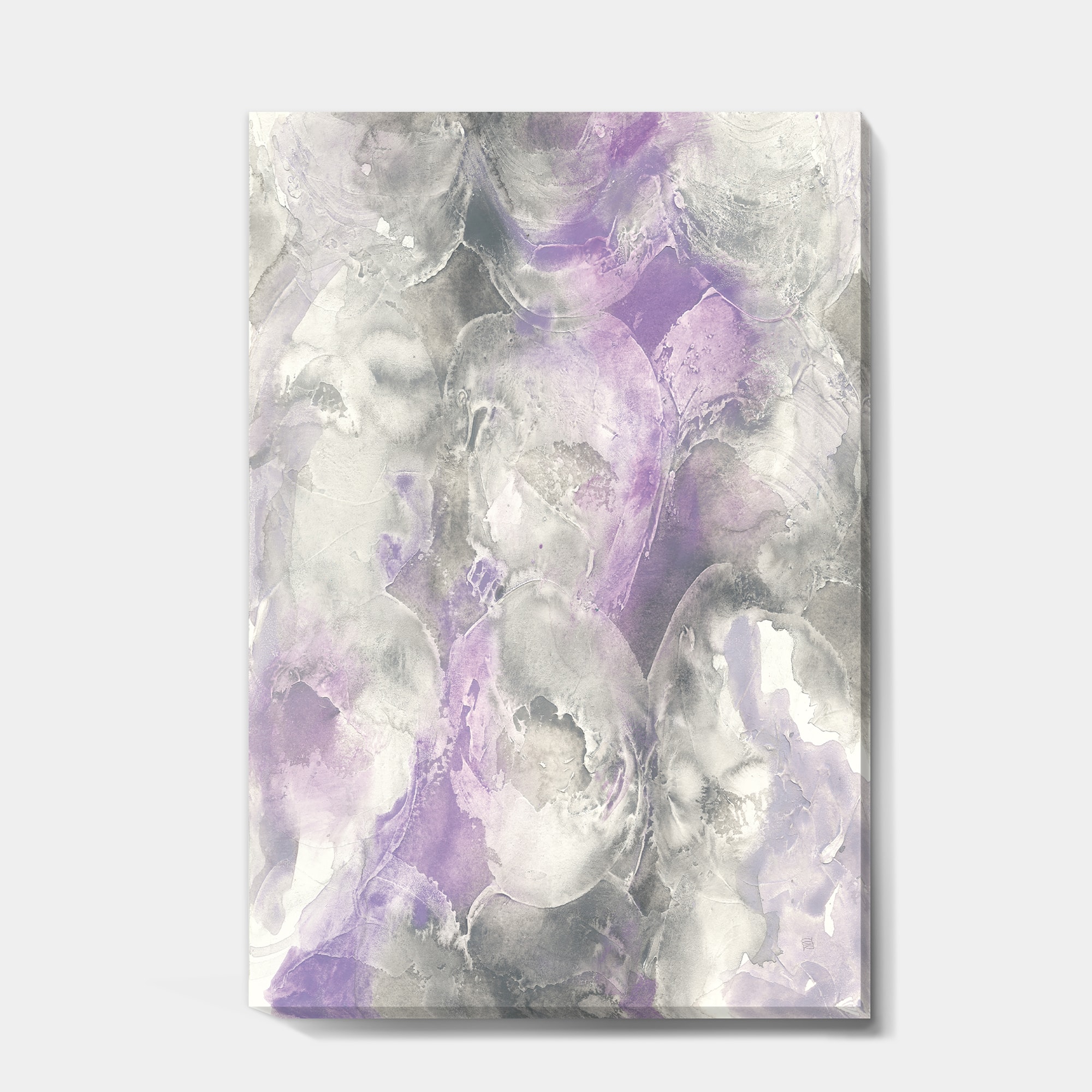 Designart - Watercolor Minimal Purple Tones III - Modern Farmhouse Premium Canvas Wall Art