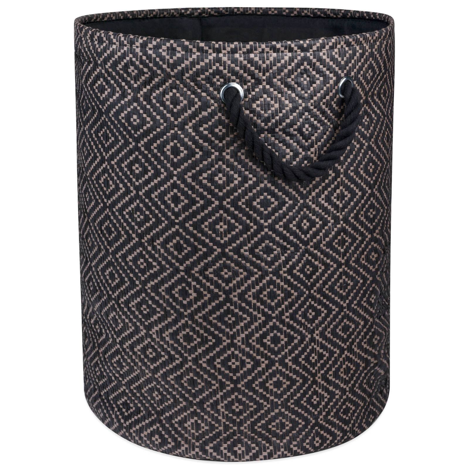 DII® Large Round Diamond Basketweave Paper Bin