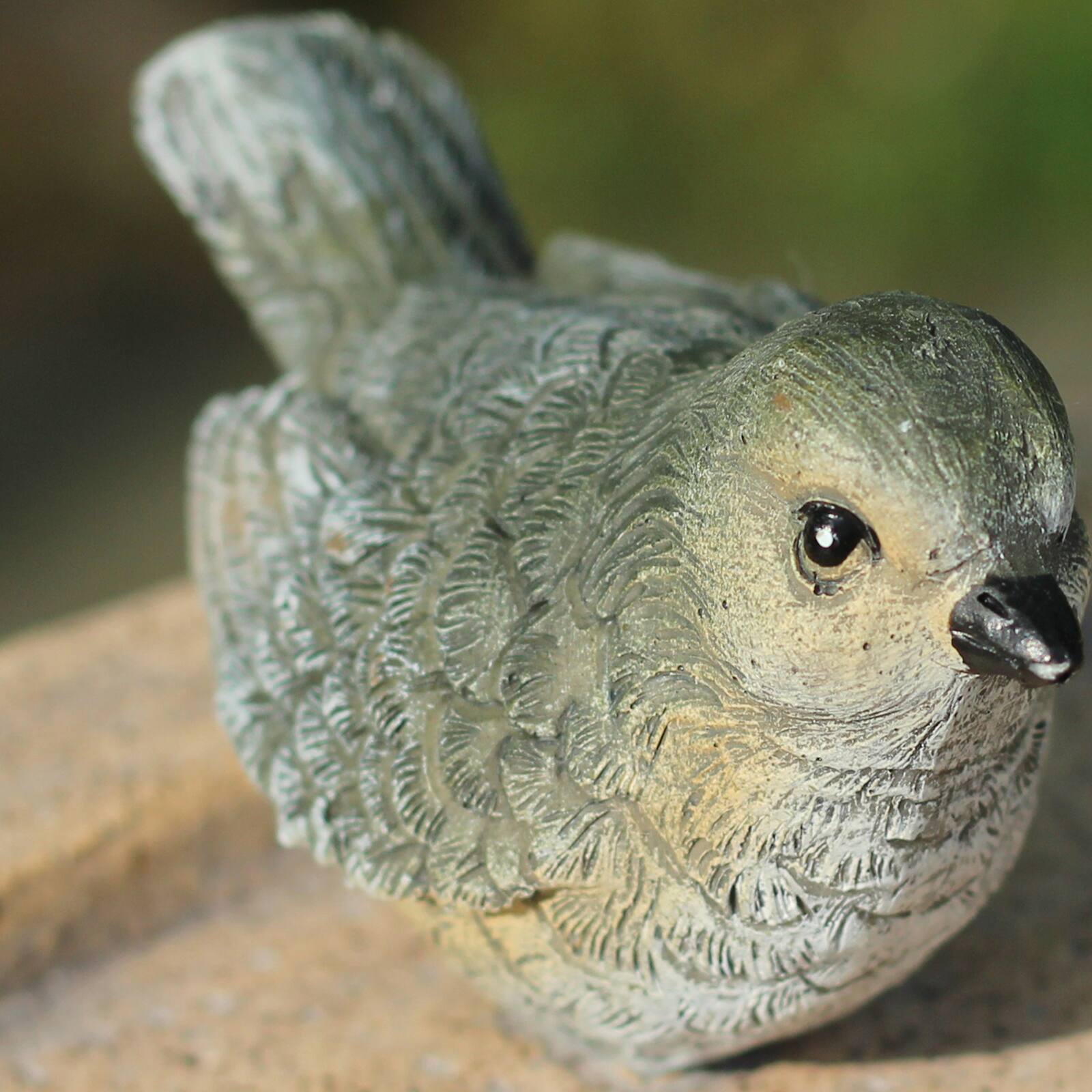 24.75" Tan Birds of a Feather LED Outdoor Garden Water Fountain