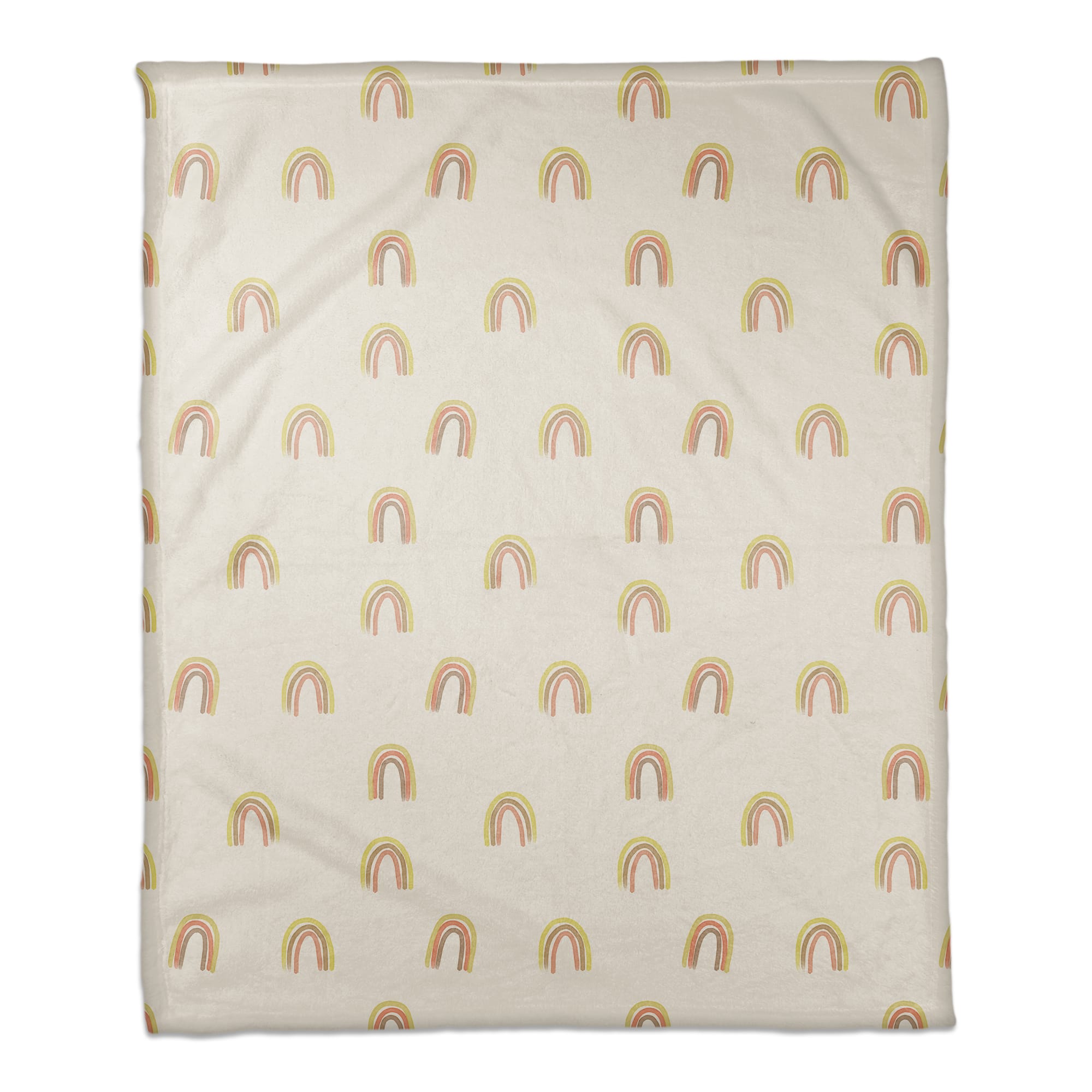 Random Rainbow Pattern 50" x 60" Coral Fleece Blanket