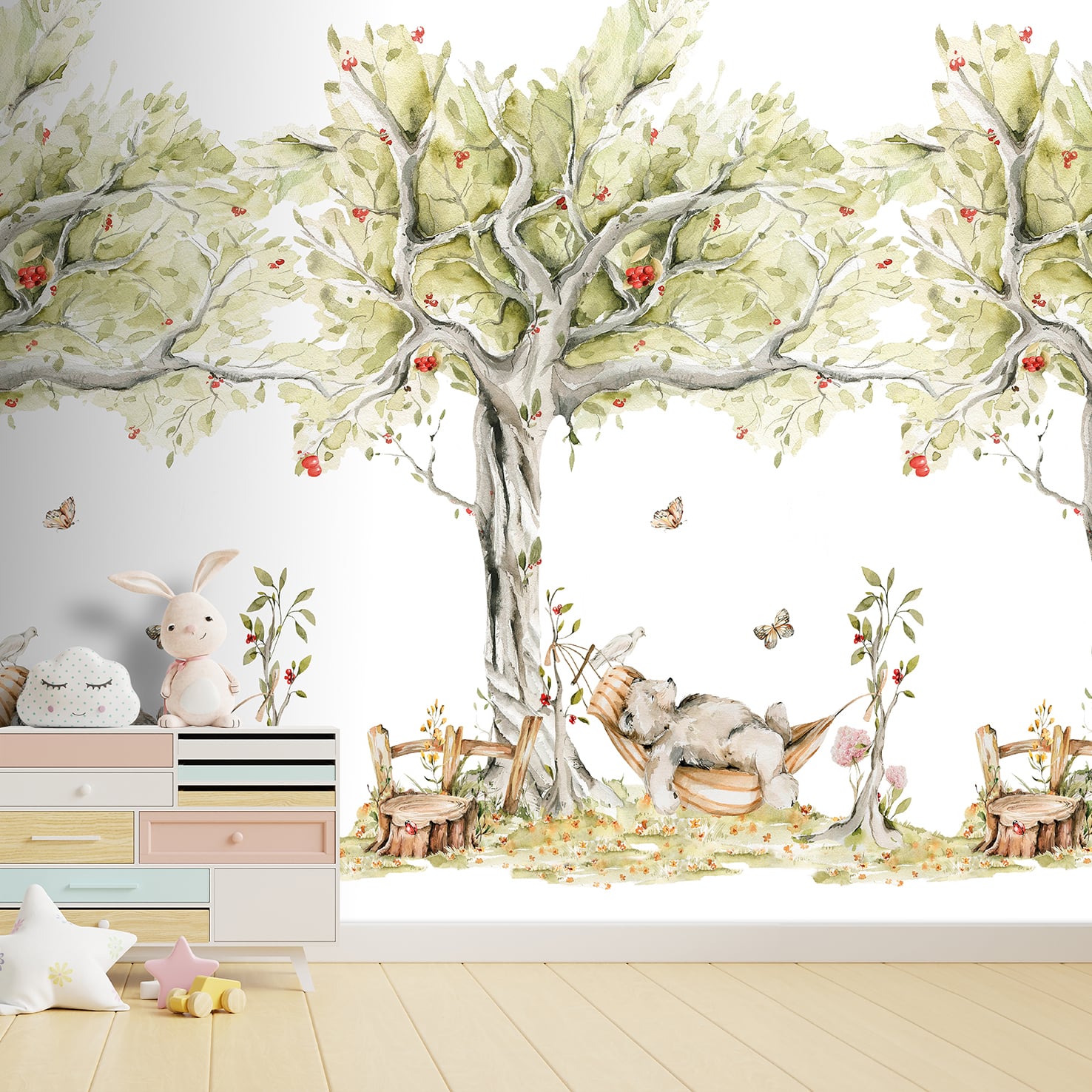 Designs Direct Lazy Bears Retreat Wall Mural