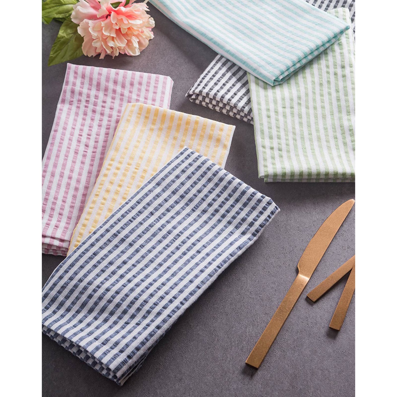 Mineral Seersucker Tablecloth 60" x 84"