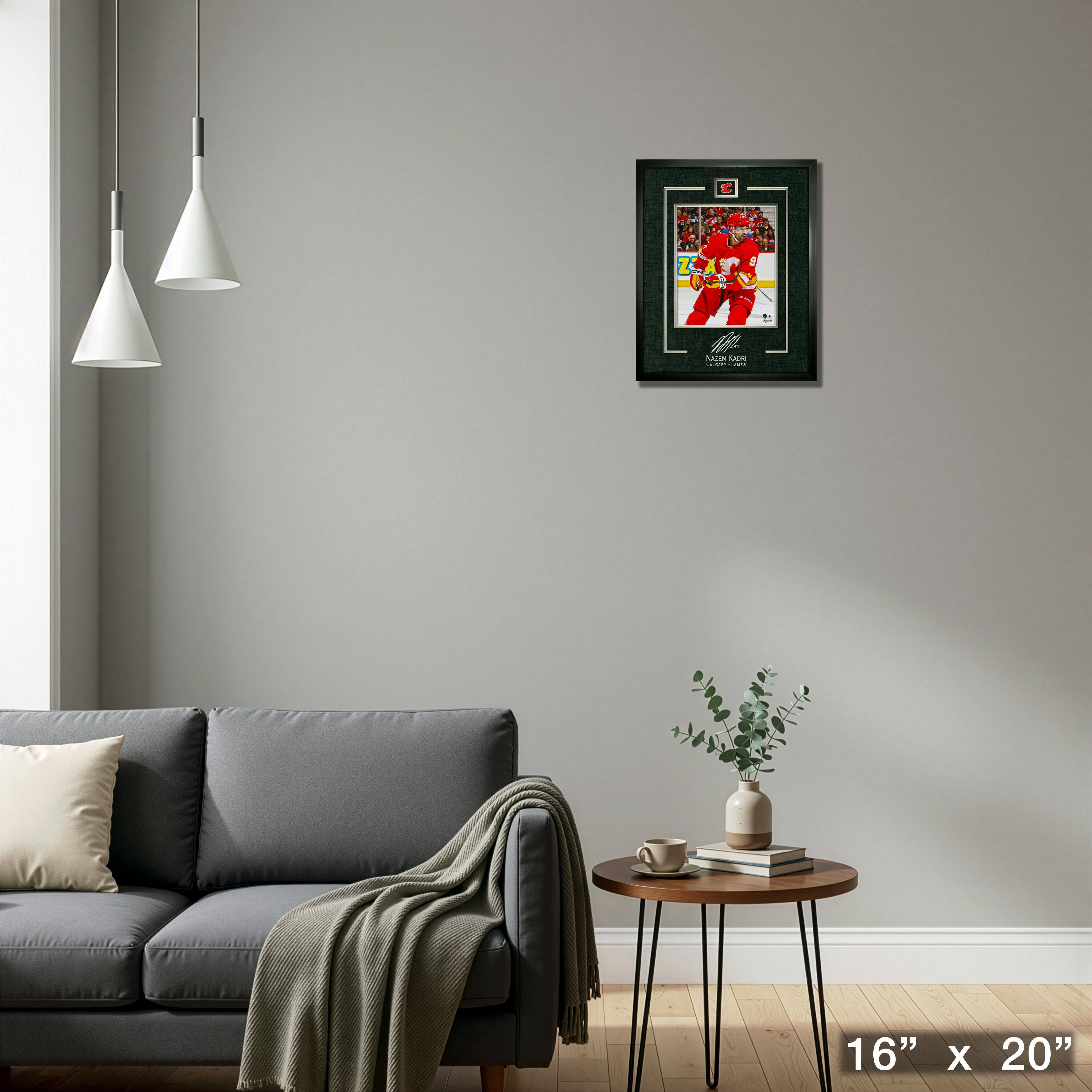 Nazem Kadri 16" x 20" Replica Signature Frame Flames