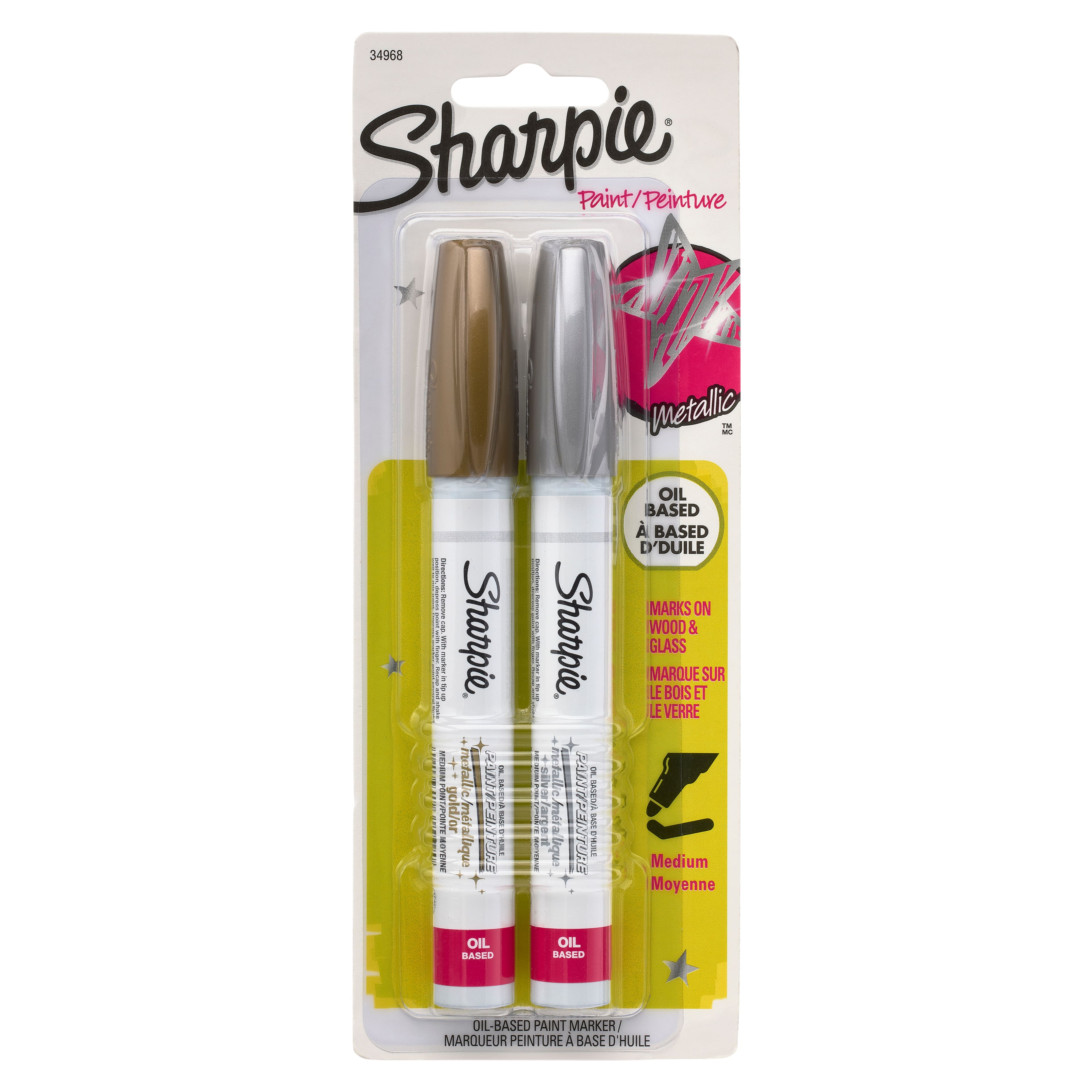 12 Packs: 2 ct. (24 total) Sharpie® Oil-Based Medium Point Metallic Paint Marker Set