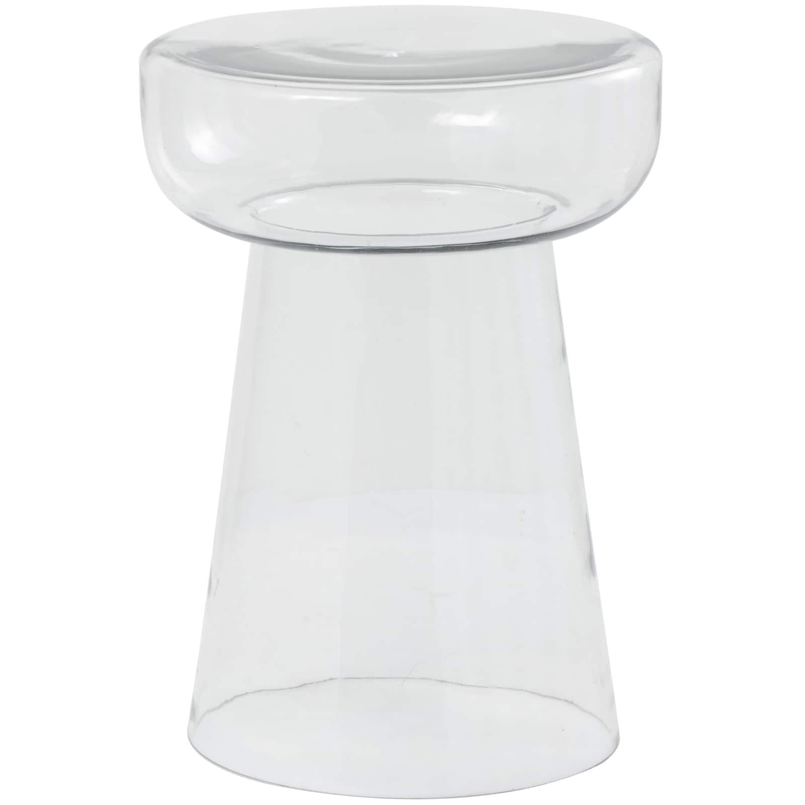 20" Glass Modern Side End Accent Table