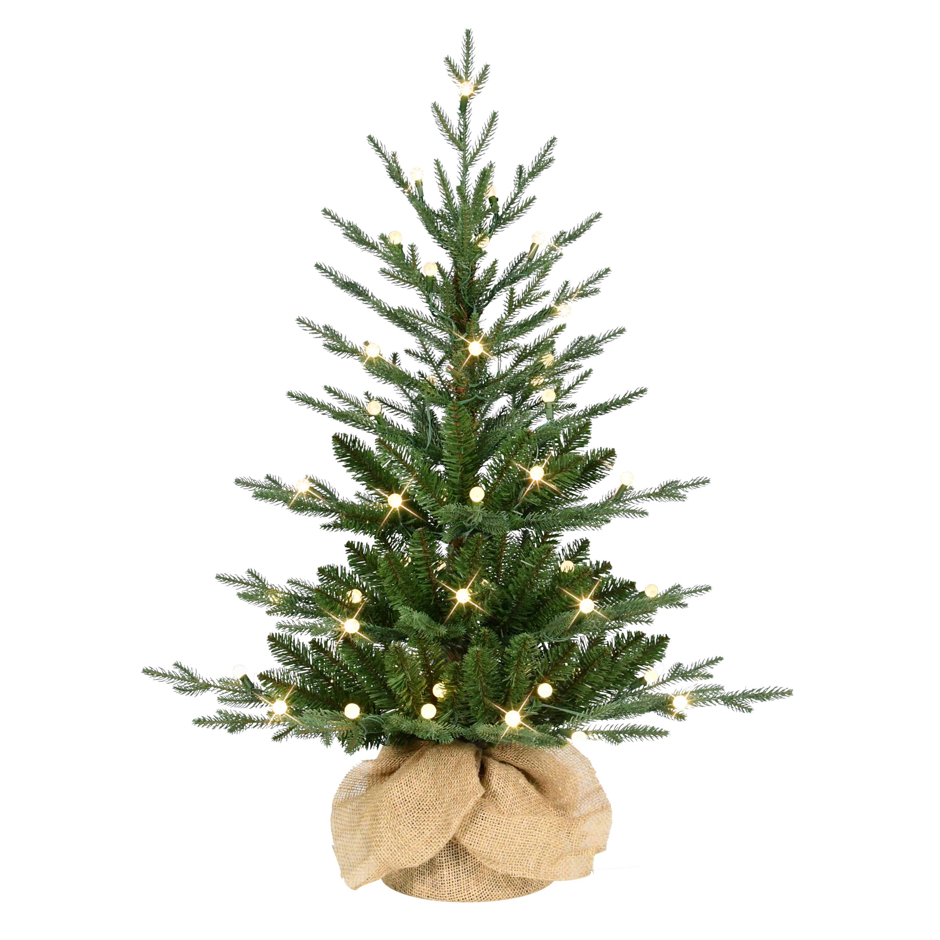 3ft. Pre-Lit Artificial Christmas Tree in Burlap Base