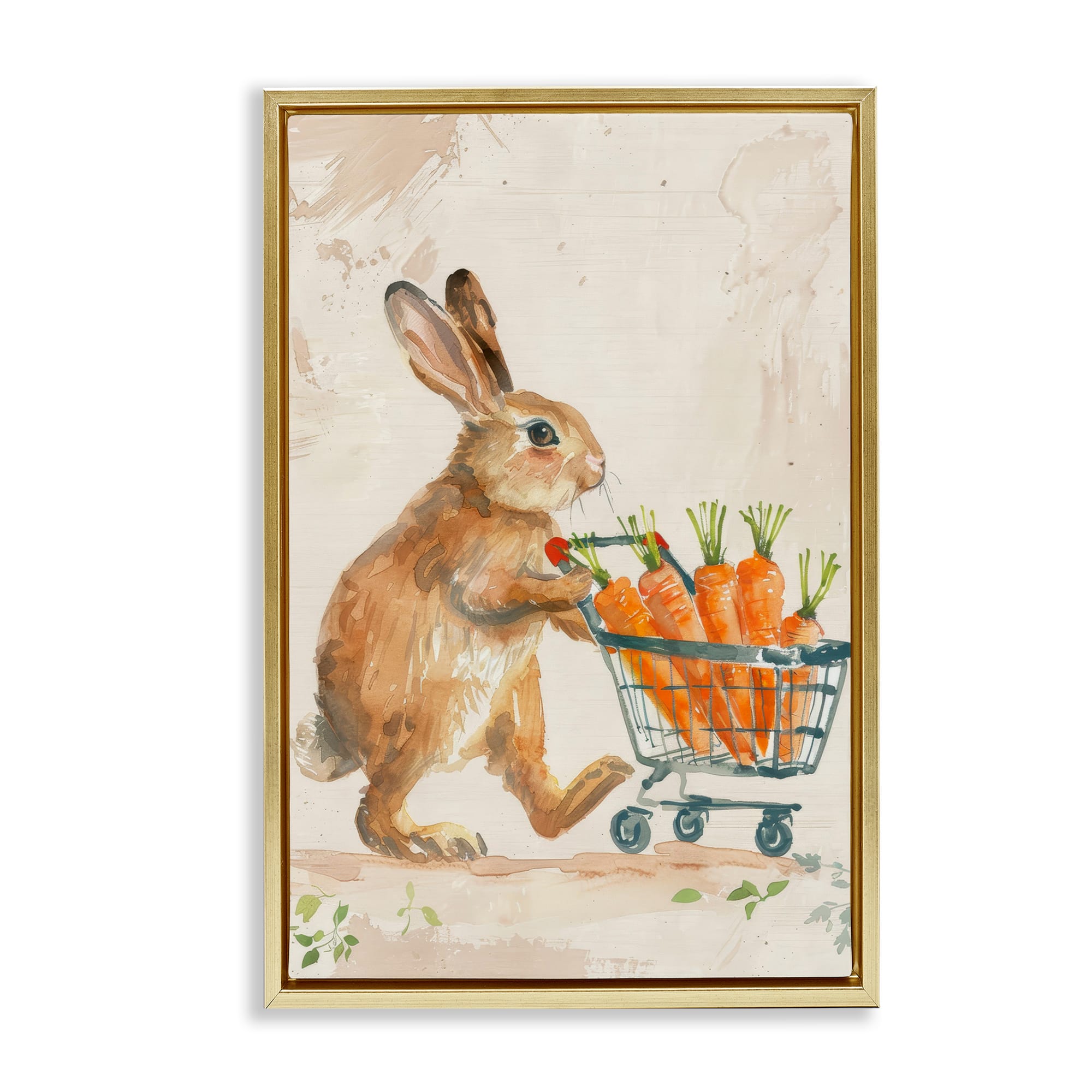 Stupell Industries Carrot Connoisseur Rabbit Floating Frame Wall Art