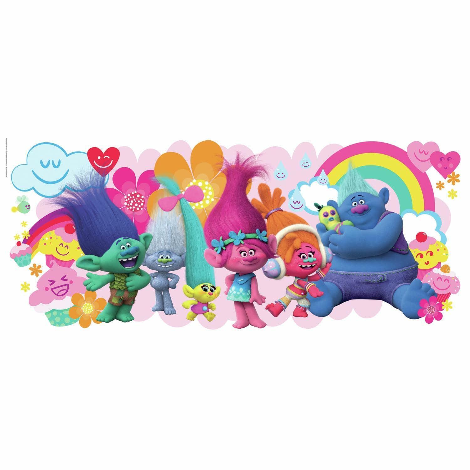 RoomMates Trolls Movie Giant Peel & Stick Wall Decal