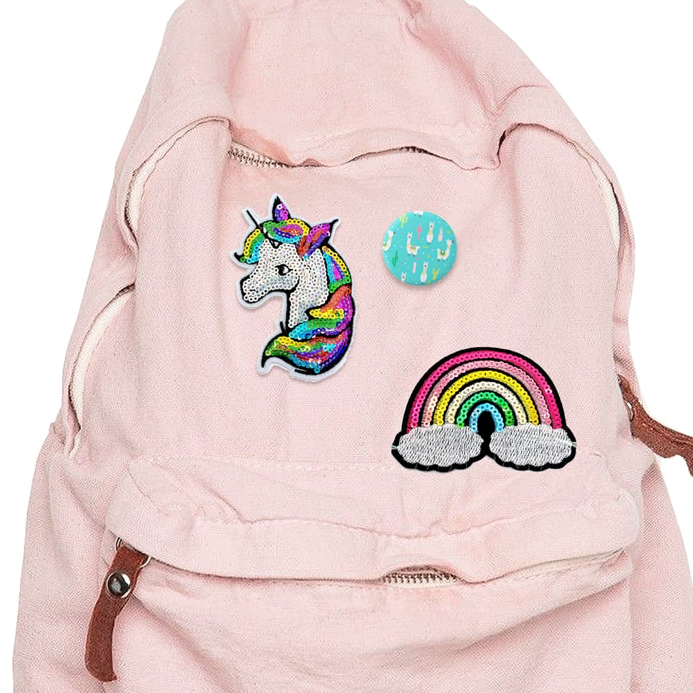 Gwen Studios 3.25" Unicorn Iron-On Patch With Sequins