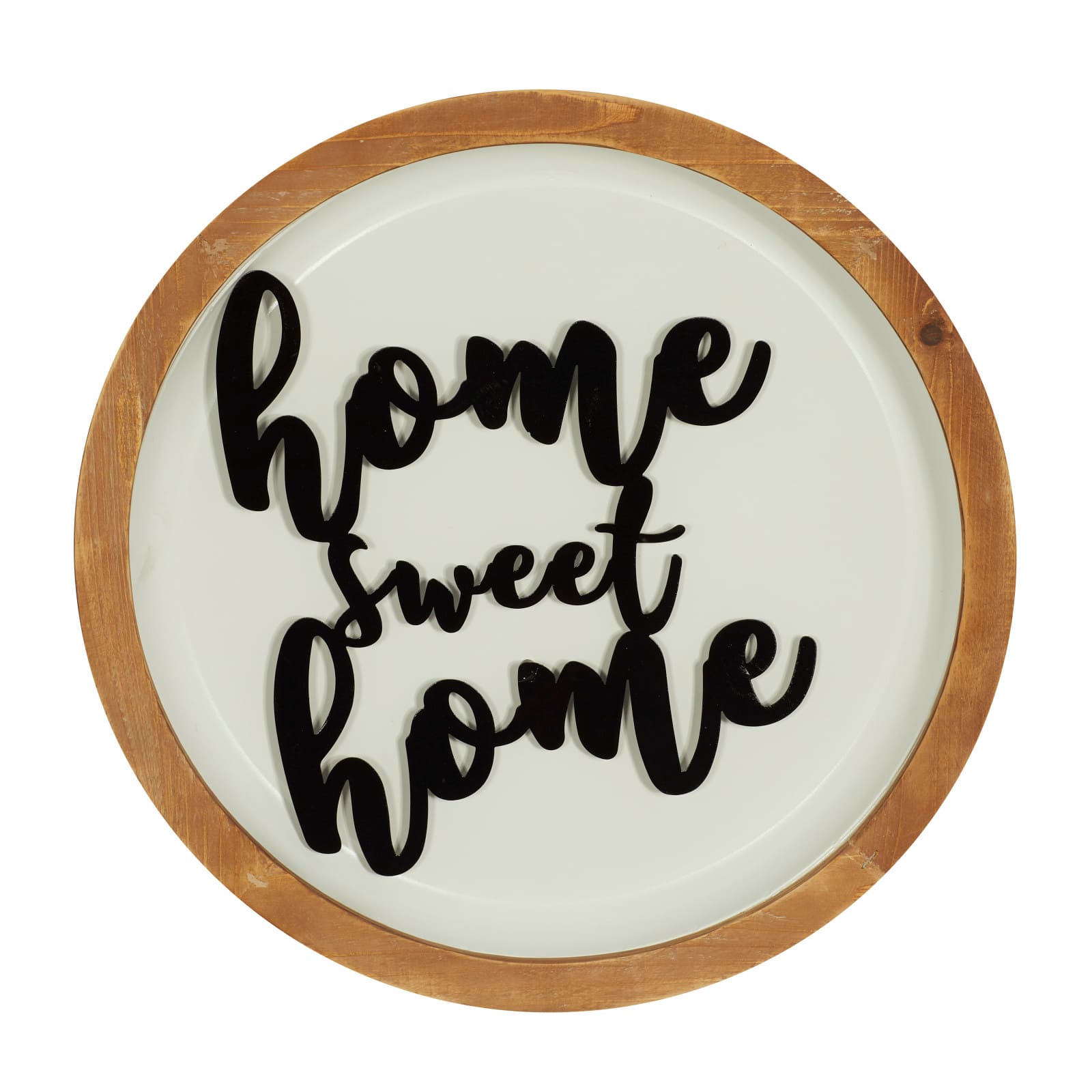 White Metal Farmhouse Wall Decor 17" x 17" x 2