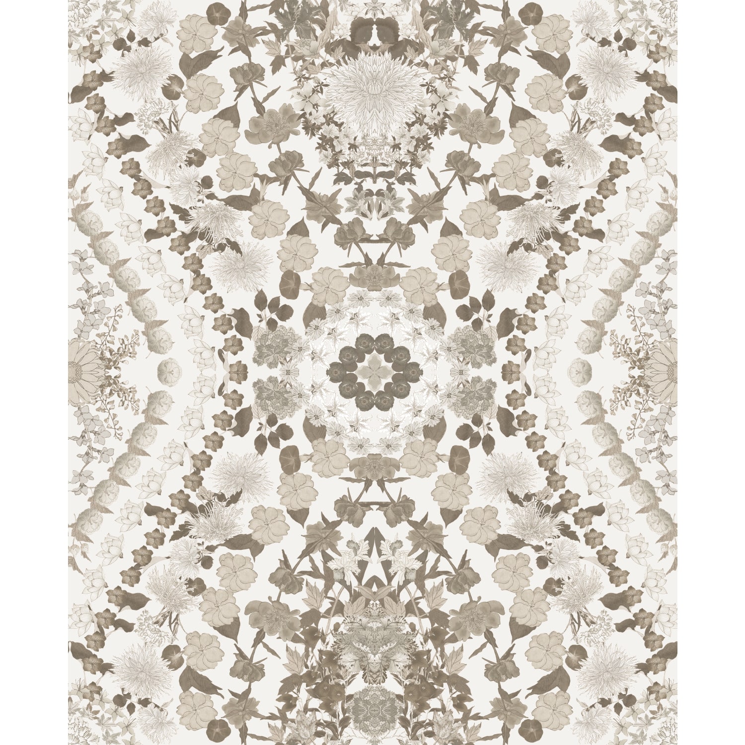 RoomMates Mr. Kate Brown Dried Flower Kaleidoscope Peel & Stick Wallpaper