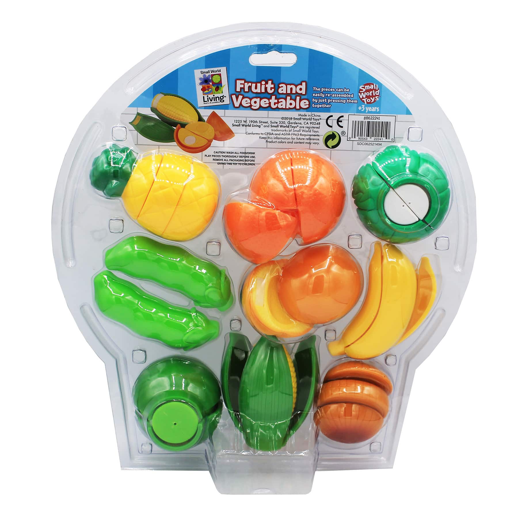 Small World Toys Pretend Play Fruit & Vegetable Set