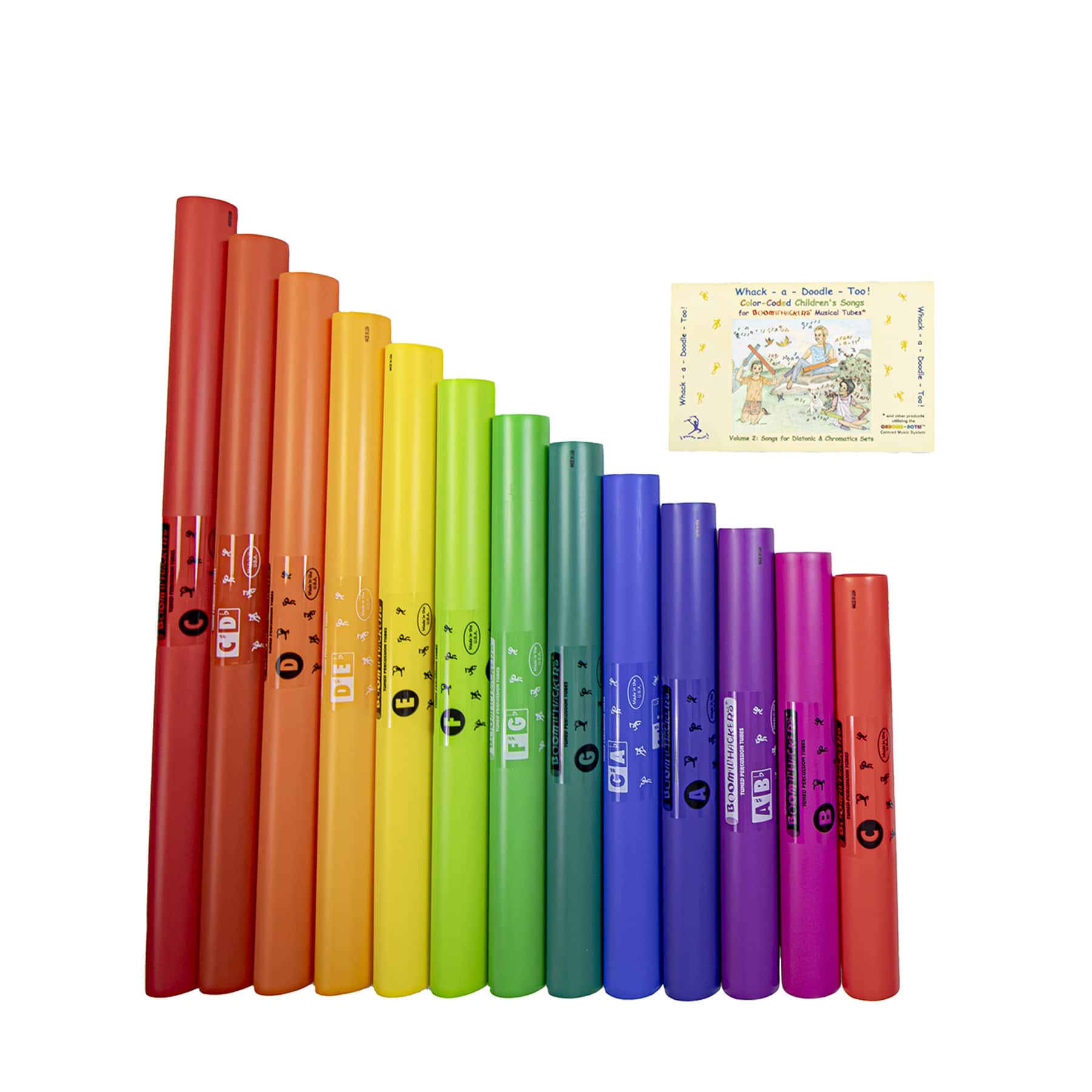 Rhythm Band Instruments Boomwhacker Percussion Tubes Full Diatonics Kit