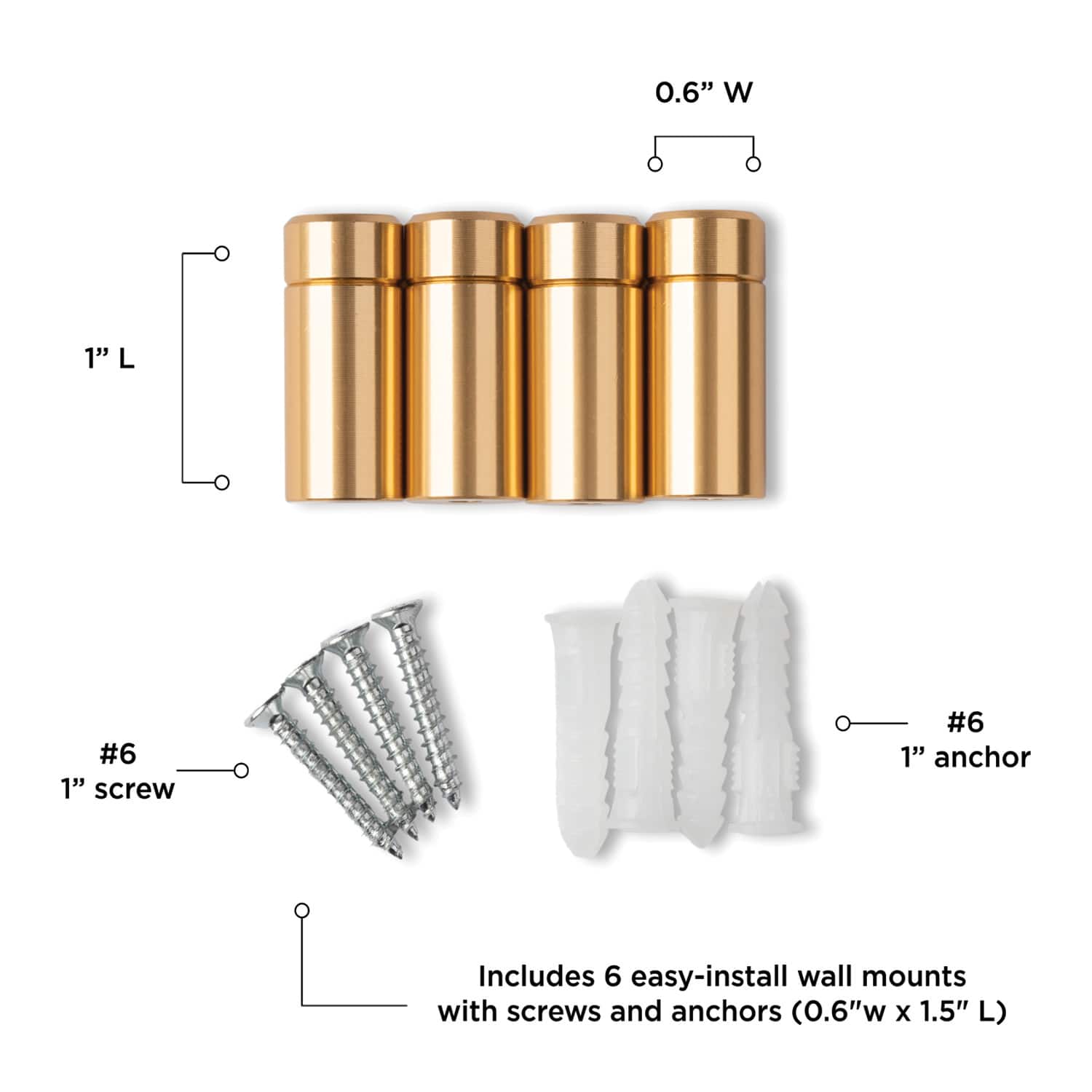 Wexel Art Double Panel Clear Acrylic Floating Wall Frame with Gold Hardware