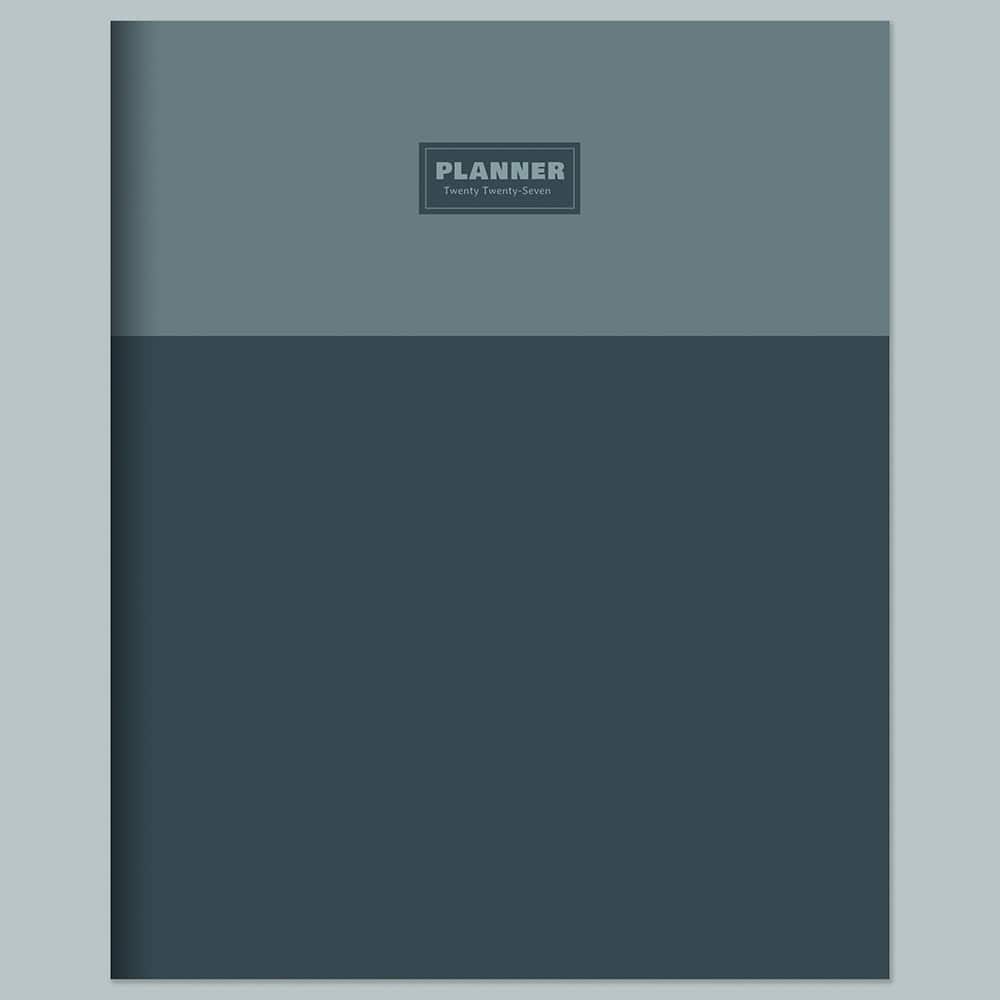2027 Blue Blocks Medium Monthly Planner