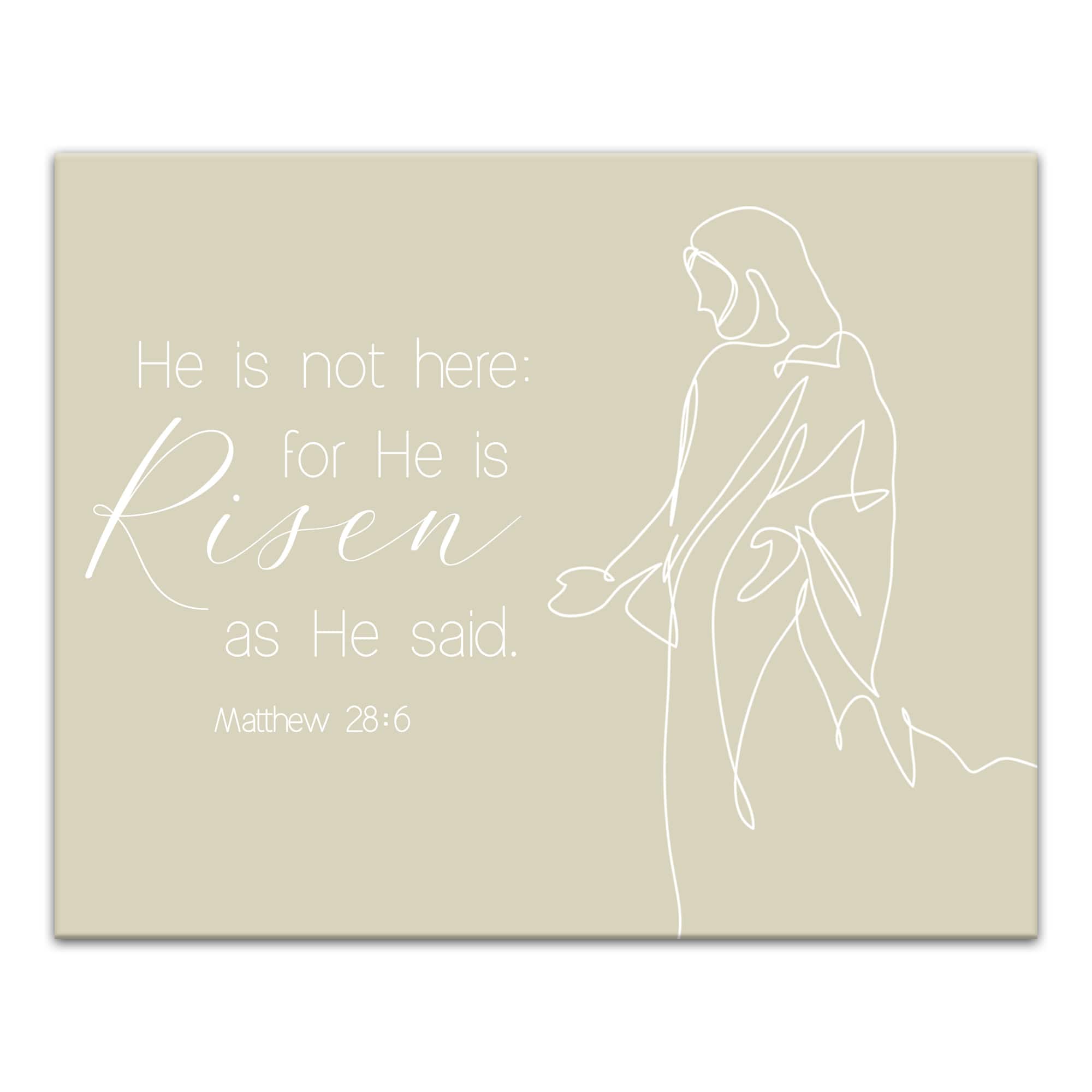 Risen Bible Jesus 2 16" x 20" Canvas Wall Art