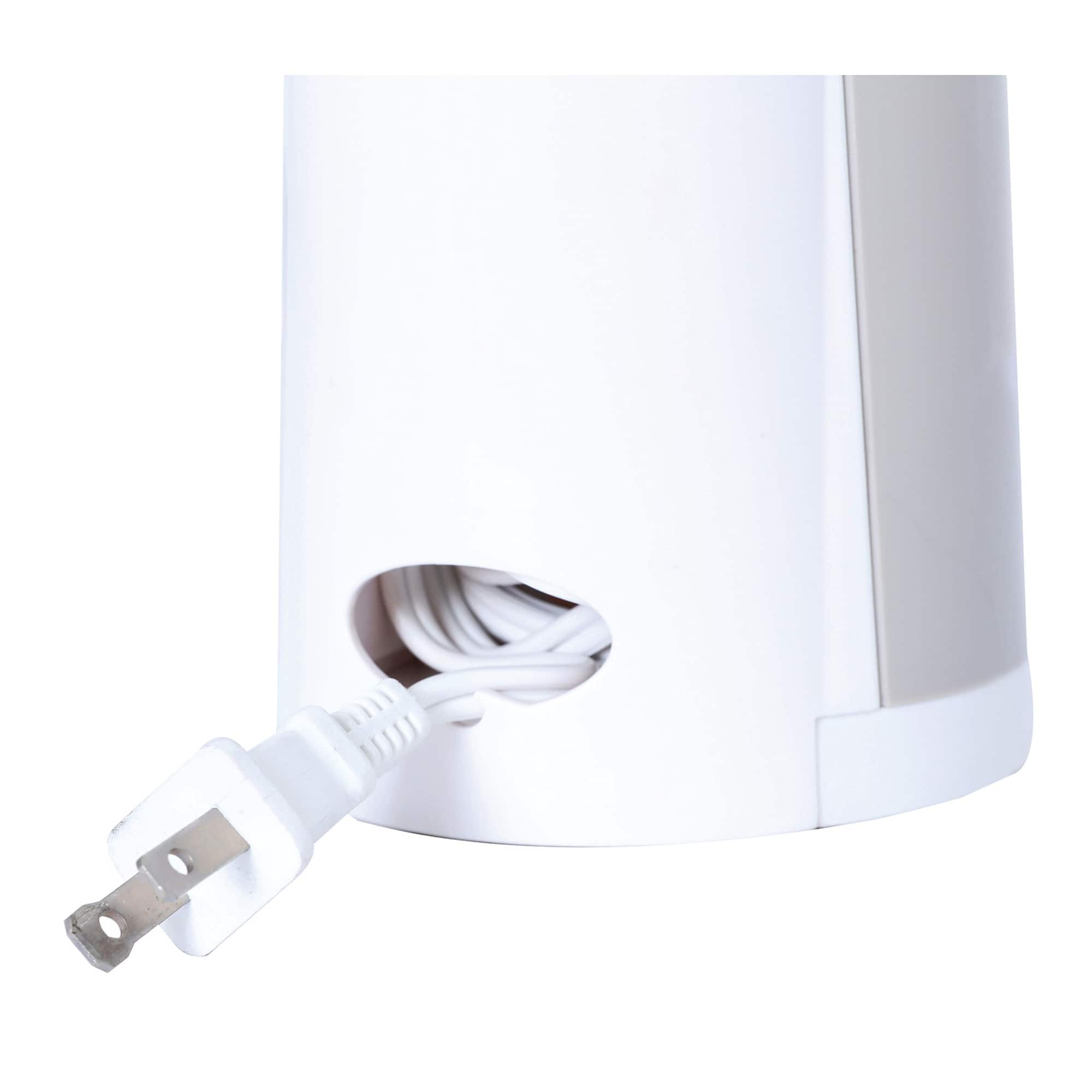 Brentwood White Tall Electric Can Opener with Knife Sharpener & Bottle Opener