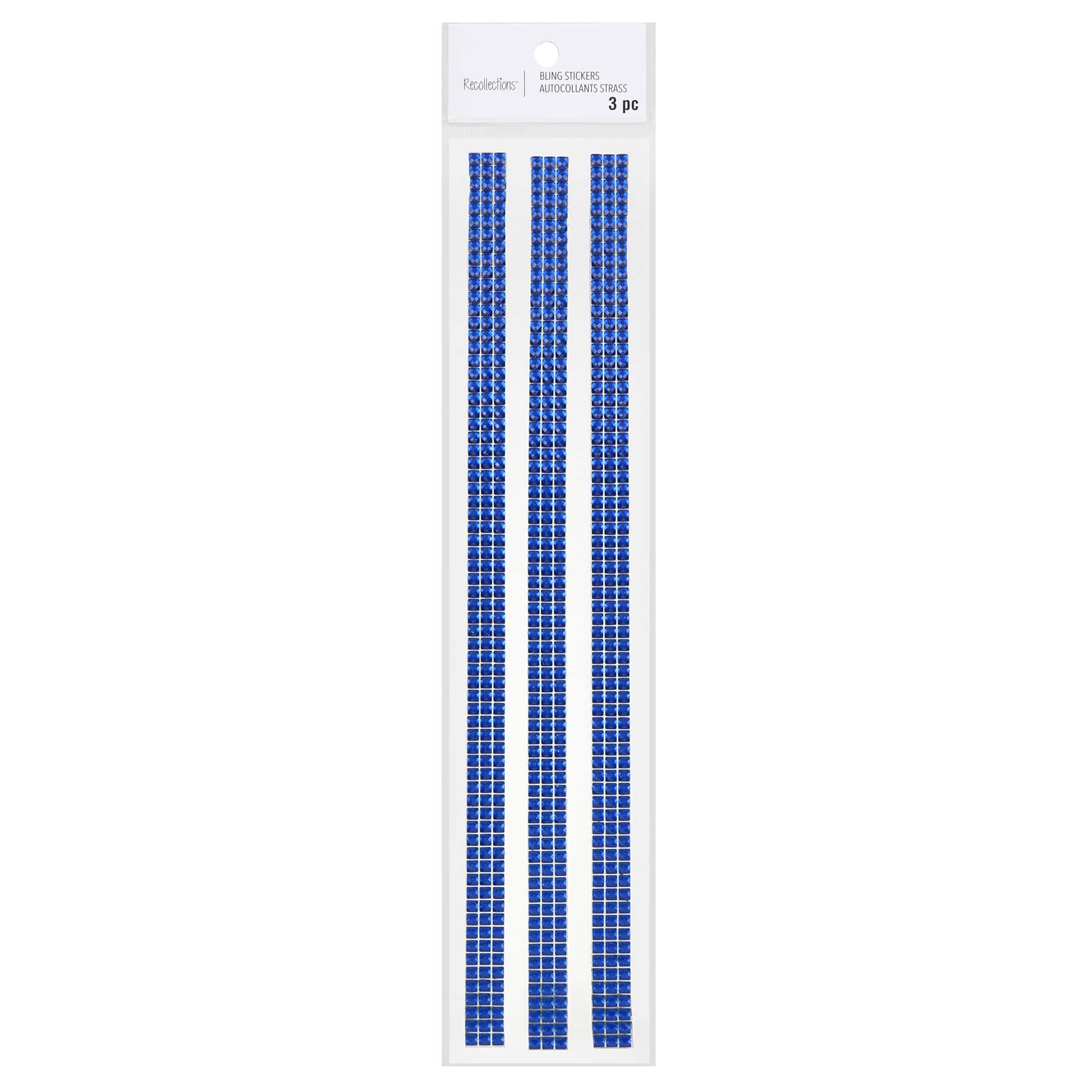 12 Packs: 3 ct. (36 total) Indigo Border Bling Stickers by Recollections™