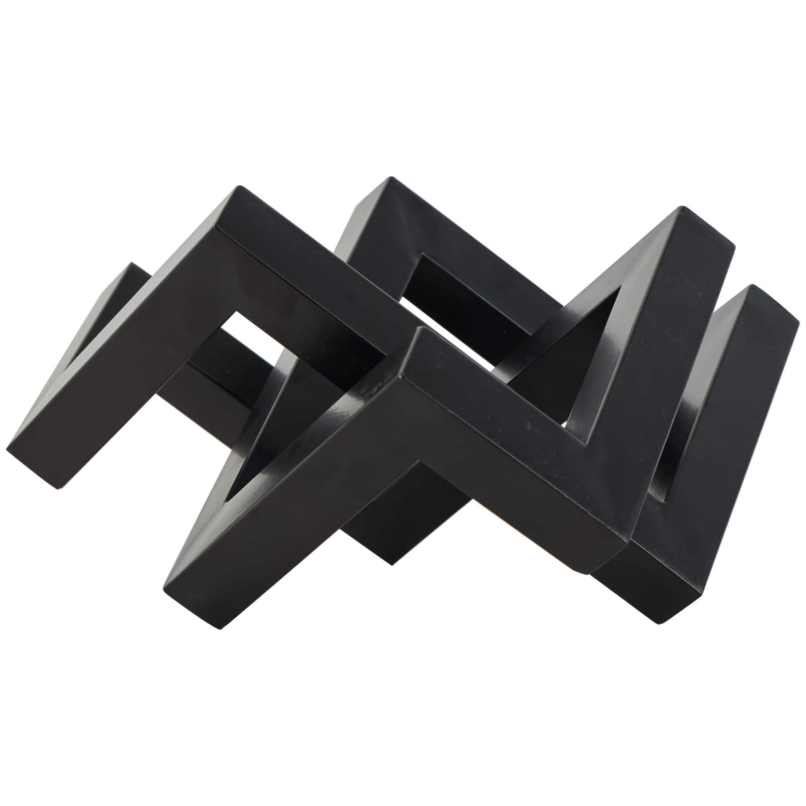13.5" Iron Geometric Abstract Shaped Sculpture Décor