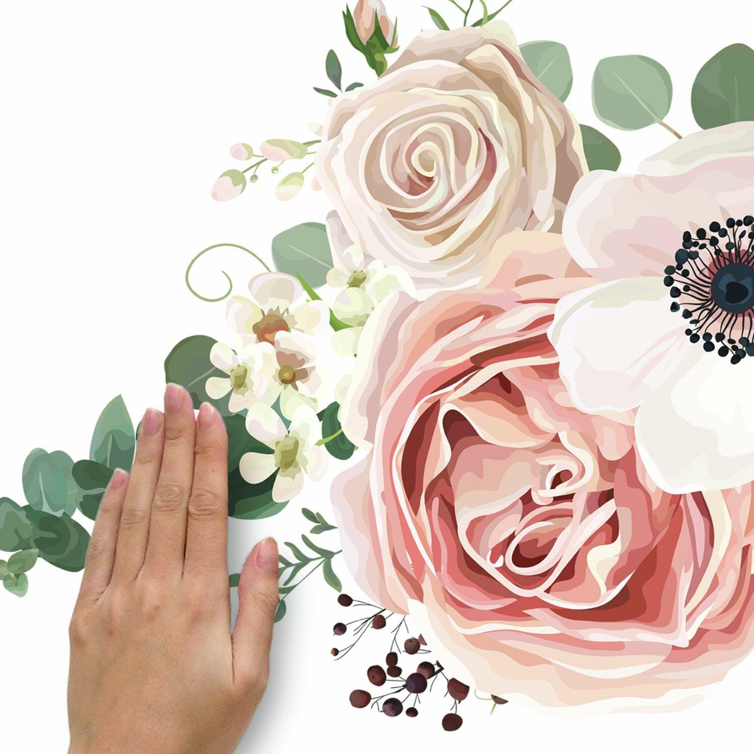 RoomMates Fresh Floral Giant Peel & Stick Giant Decals