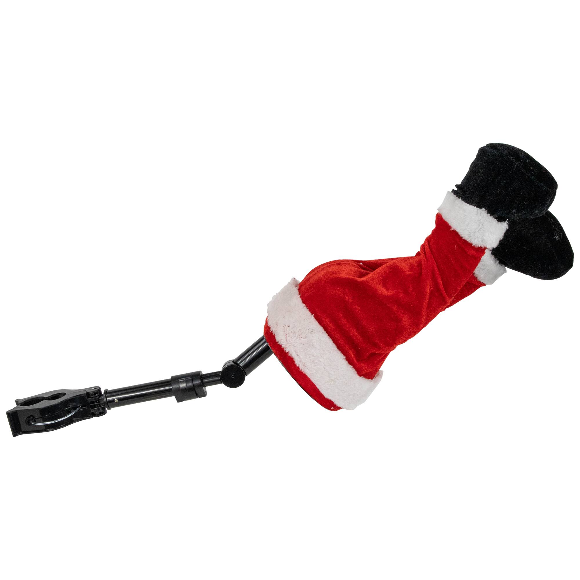 25.5" Animated & Musical Santa's Kicking Legs Christmas Decoration