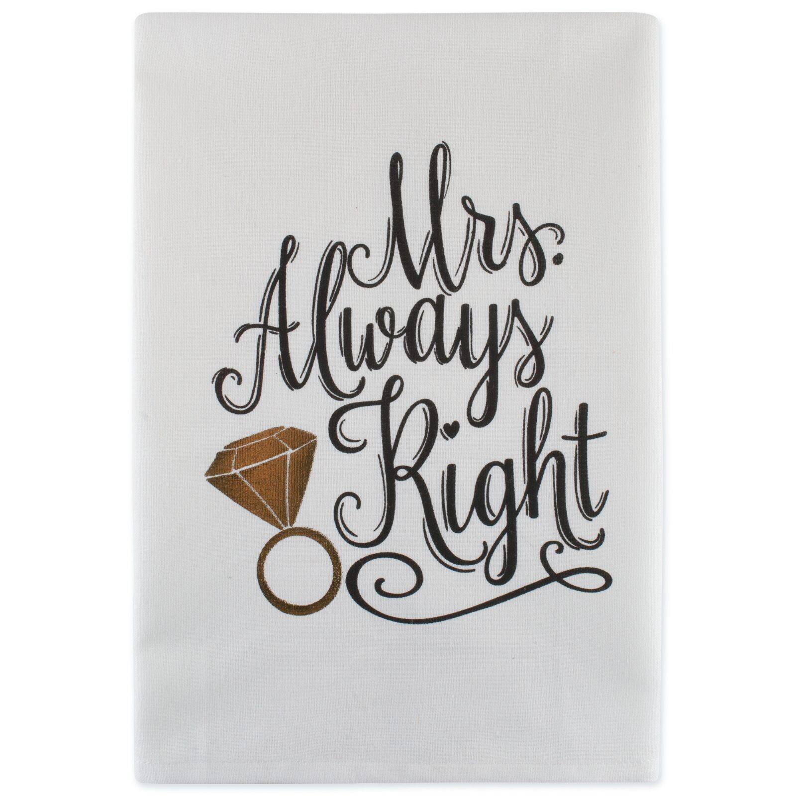DII® Mr & Mrs Printed Dishtowel Set