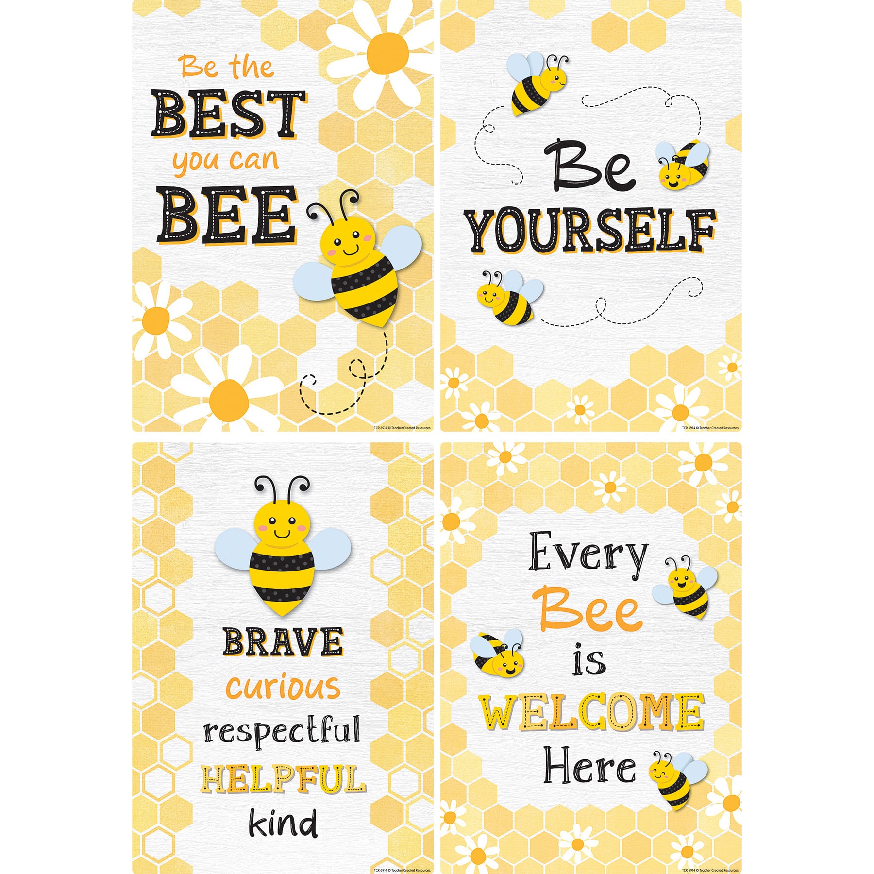 Teacher Created Resources® 11" x 16" Buzzing Bees Positive Saying Small Posters Set