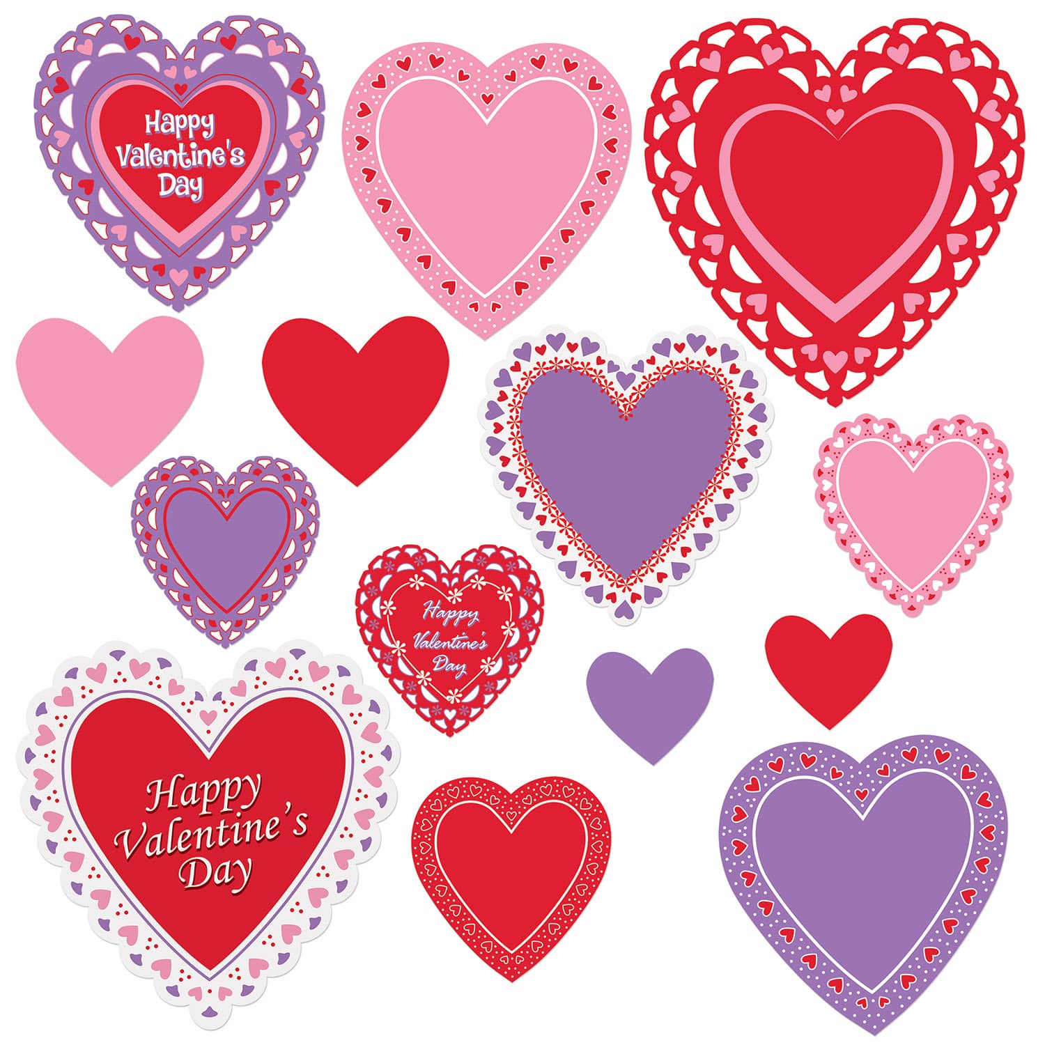 Beistle Valentine's Day Cutouts, 14ct.