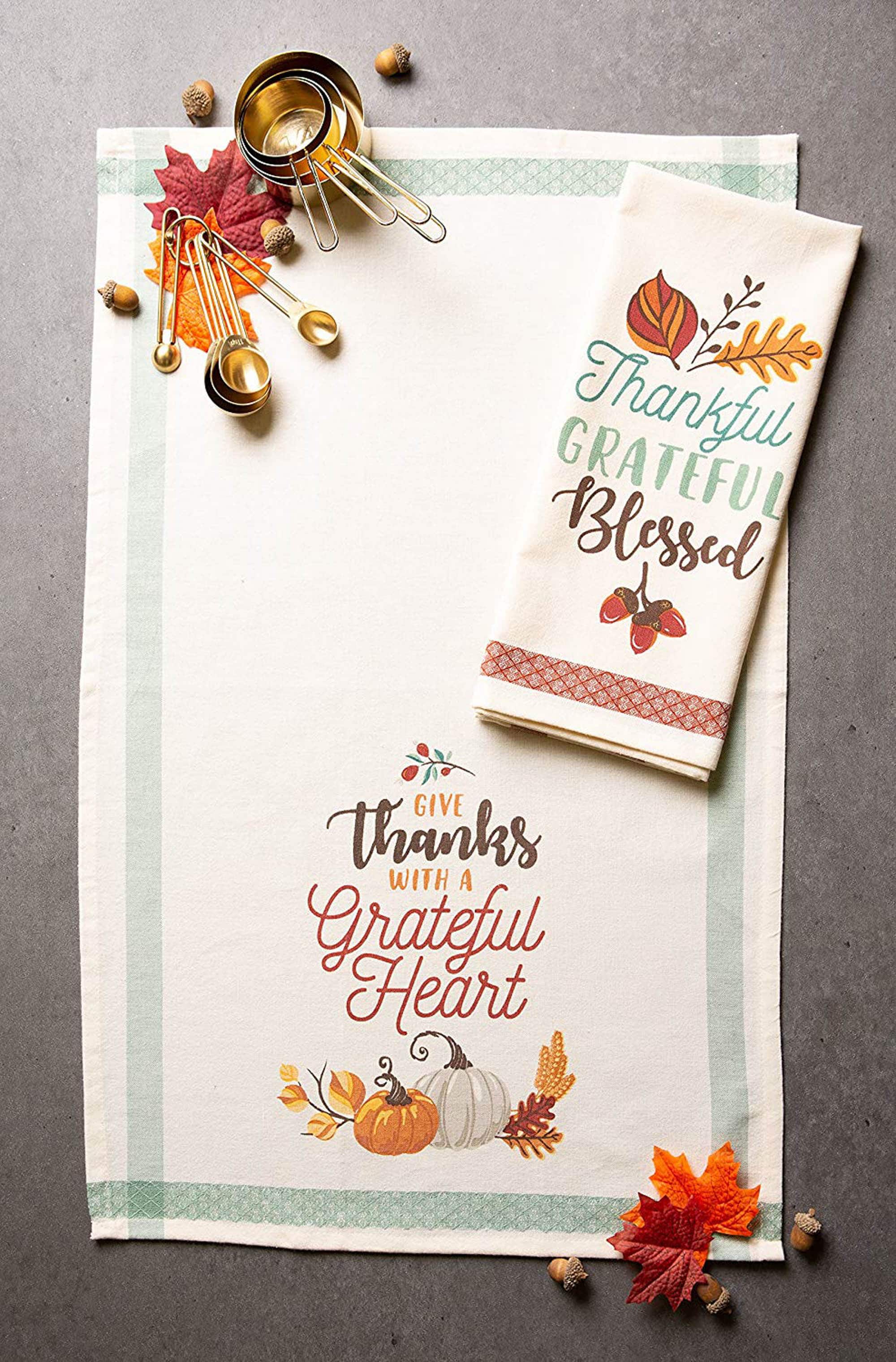 DII® Assorted Grateful Fall Printed Dishtowel Set