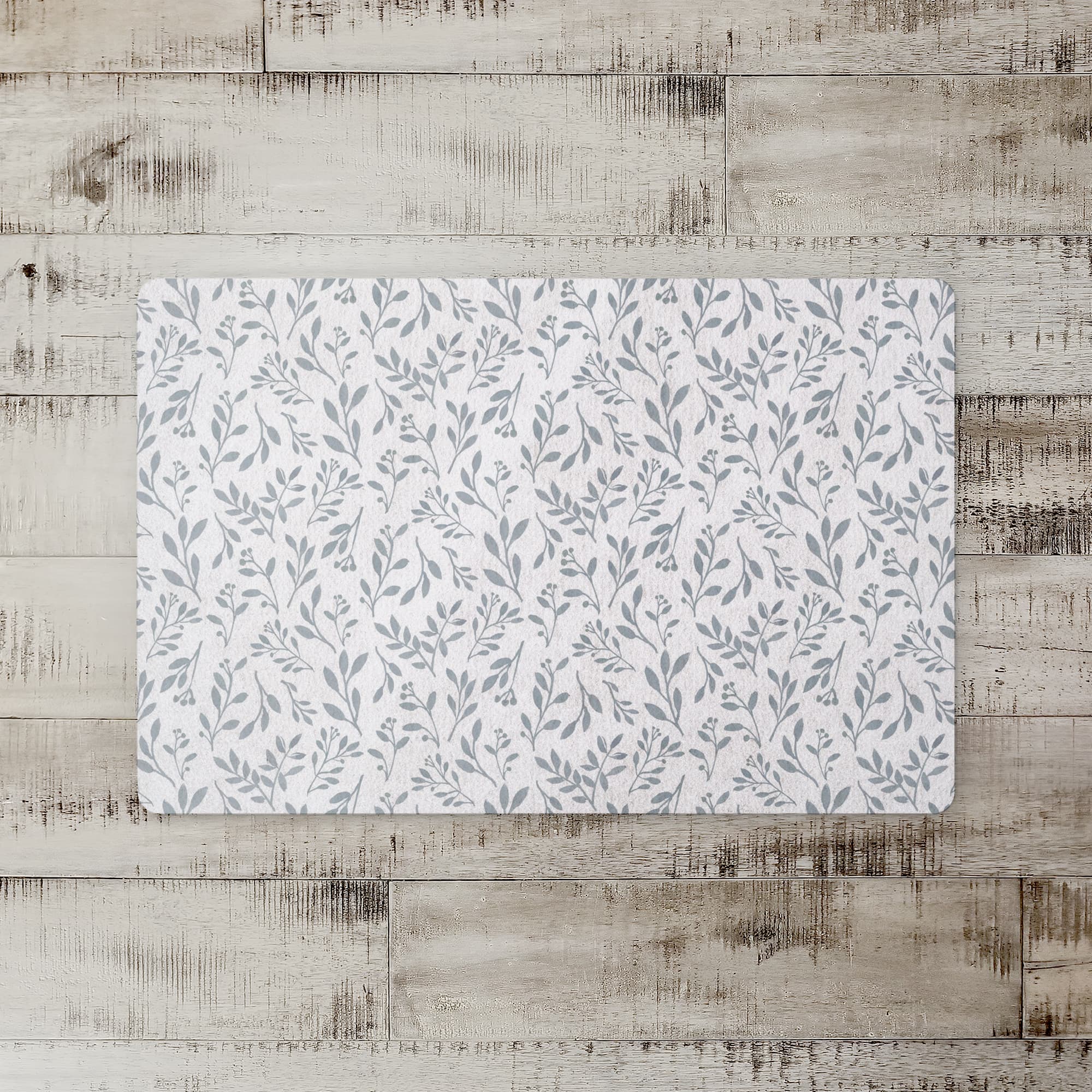 Delicate Floral Floor Mat