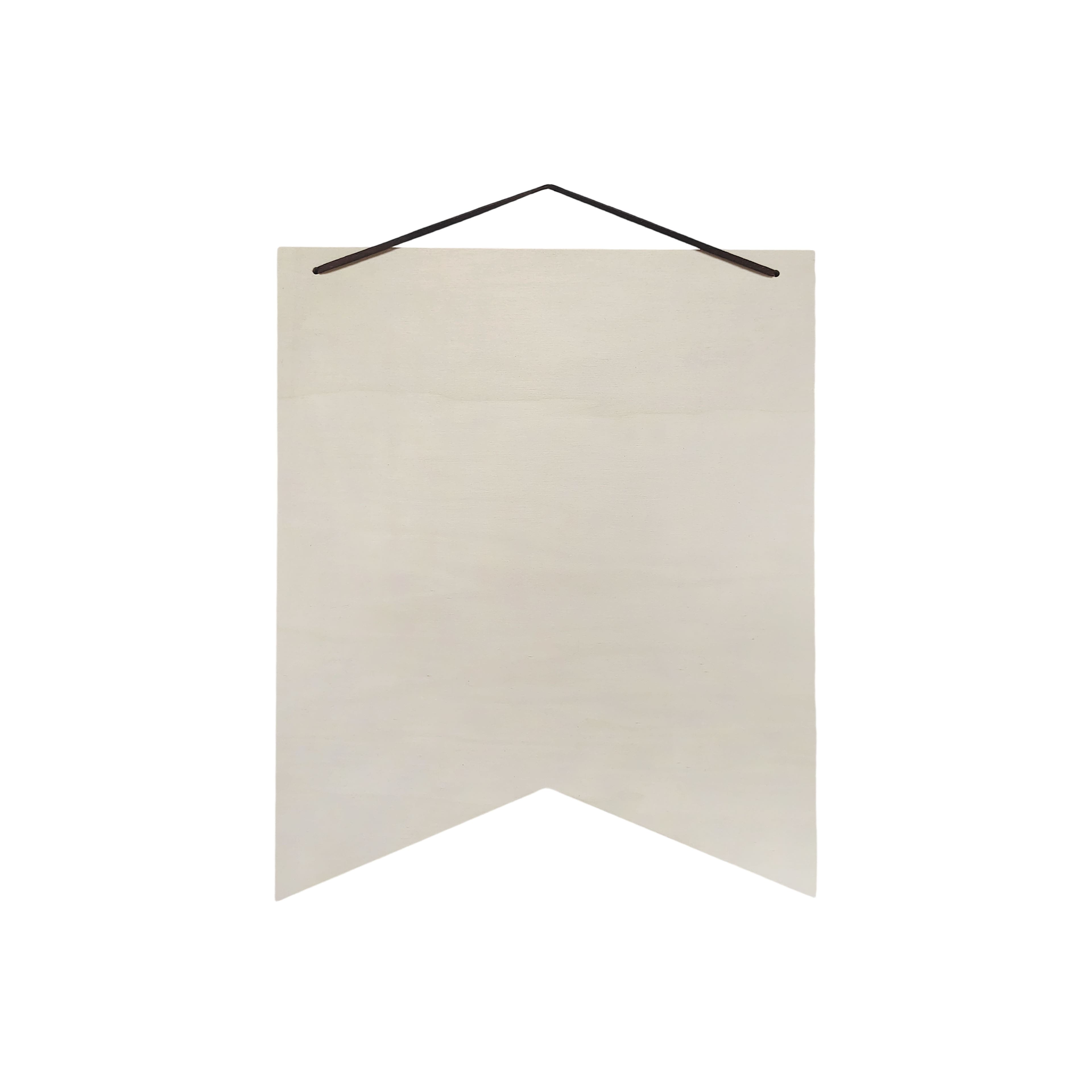 14.75" Unfinished Wood Ribbon Plaque by Make Market®