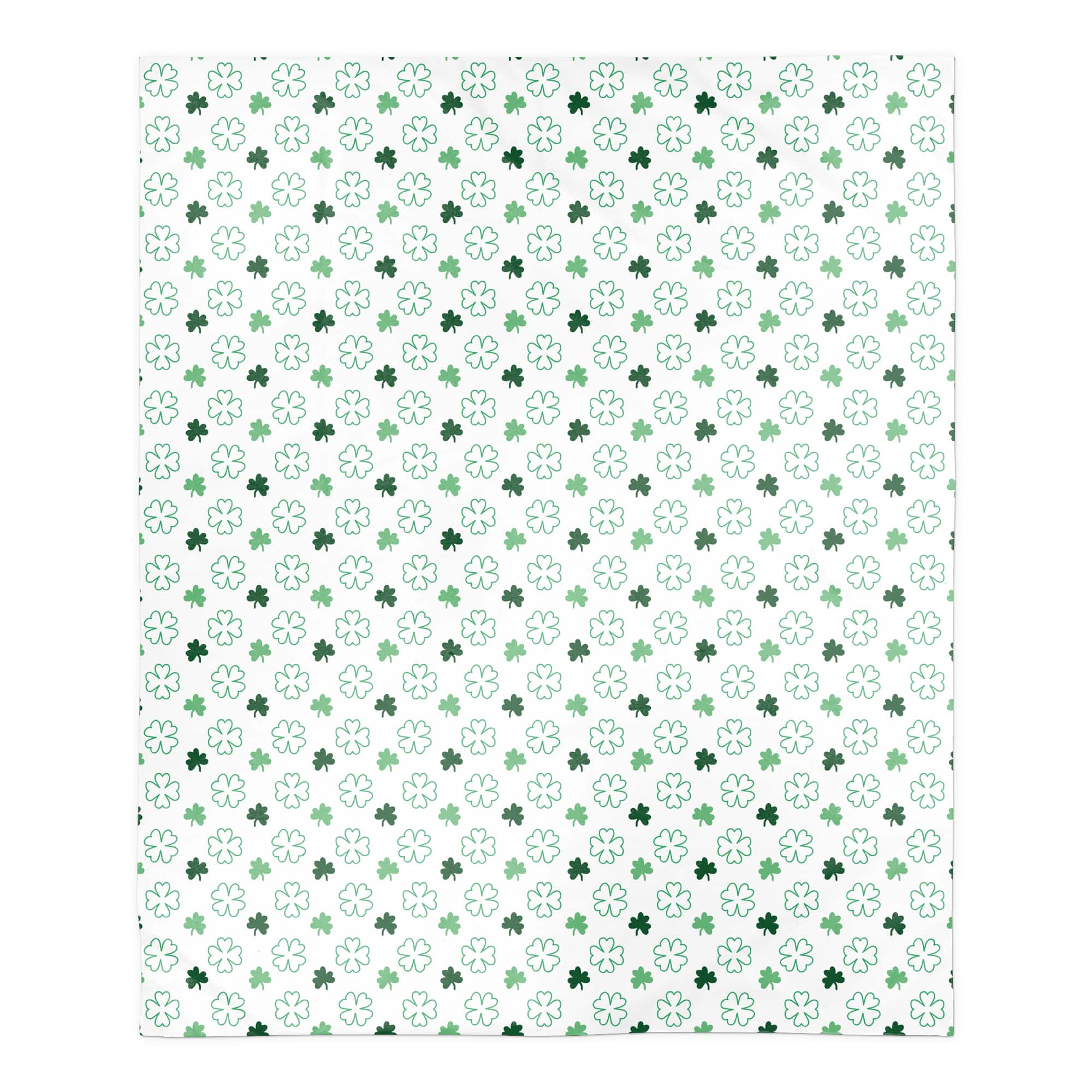 Clover Pattern Sherpa Fleece Blanket
