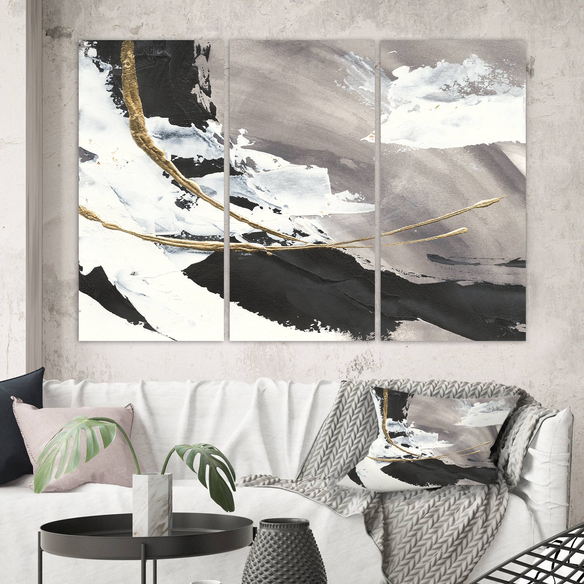 Designart - Glam Painted Arcs II - Transitional Canvas Artwork