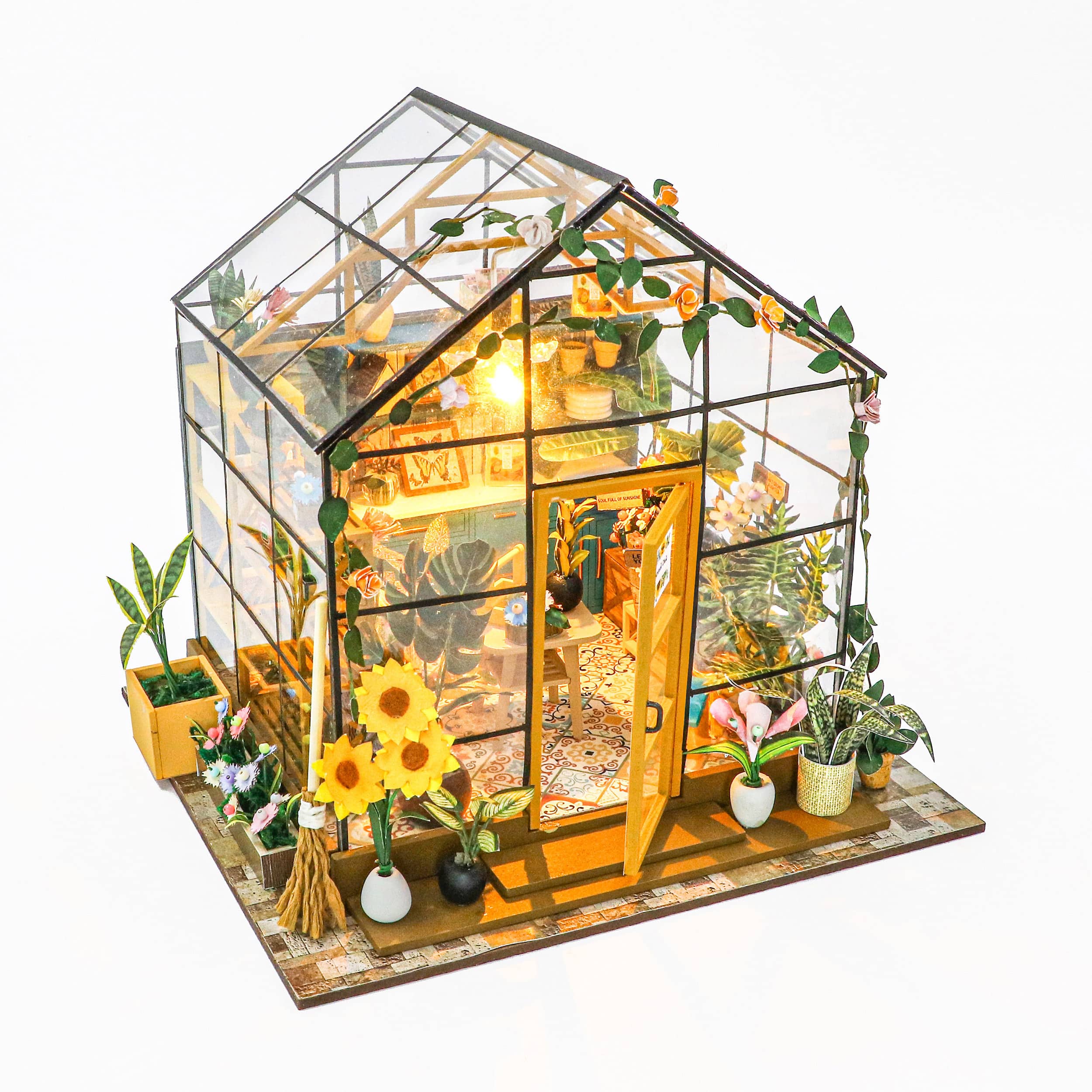 Sparkly Selections Sunshine Flower Green House DIY Miniature Kit