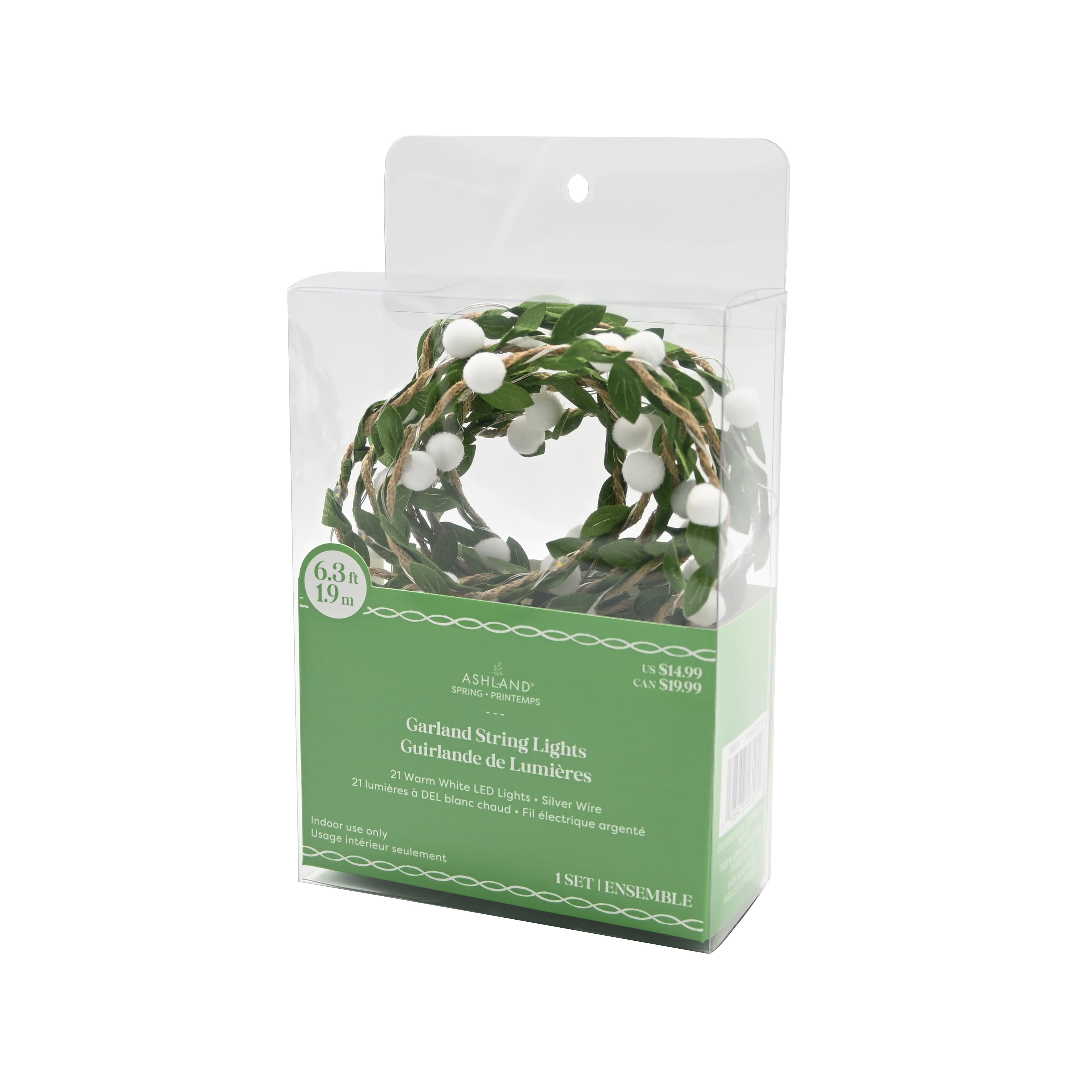 21ct.White Pom Pom LED String Lights by Ashland®