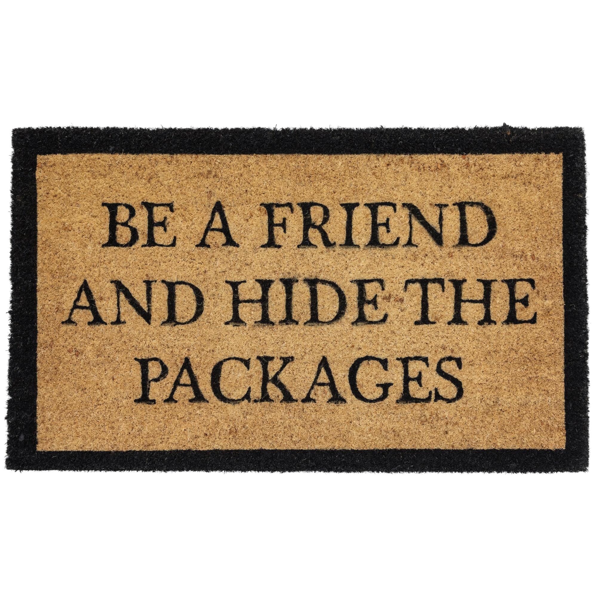 Rectangular "Hide The Packages" Doormat 30" x 18"