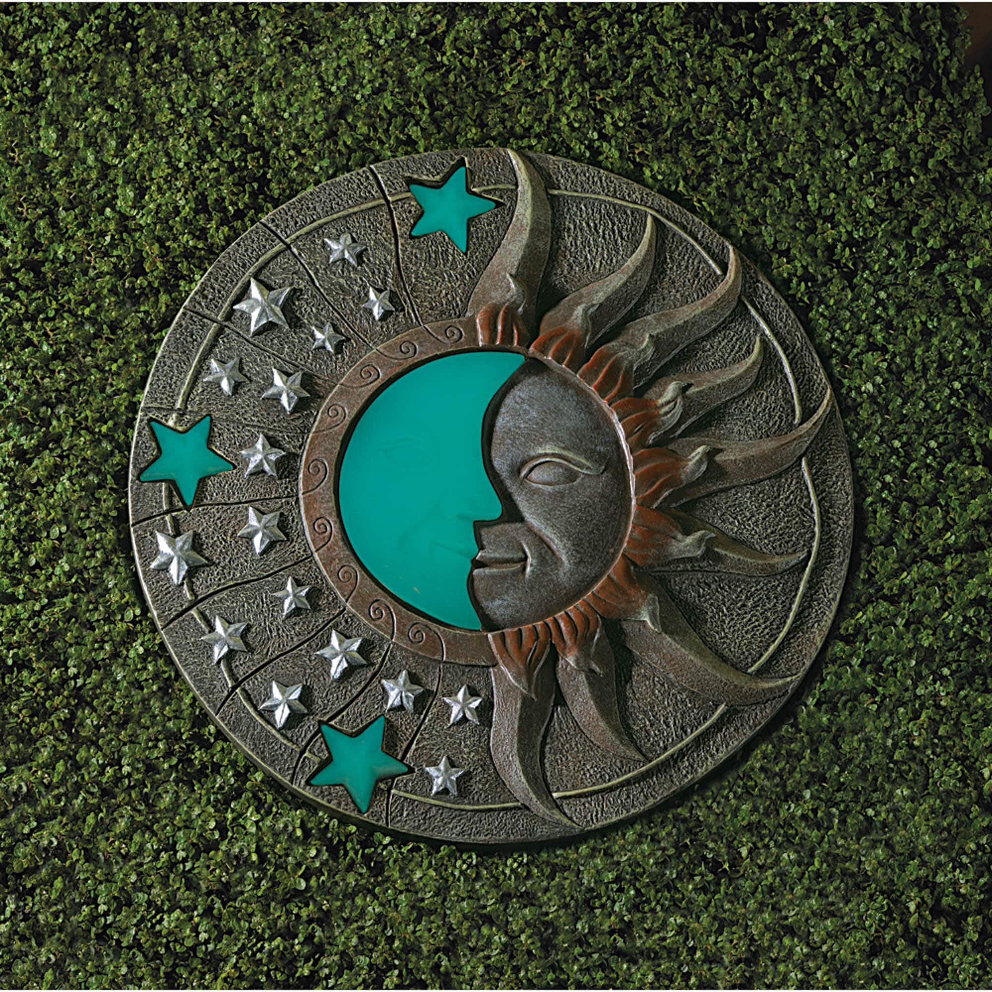 10.5" Celestial Glow-In-Dark Outdoor Stepping Stone
