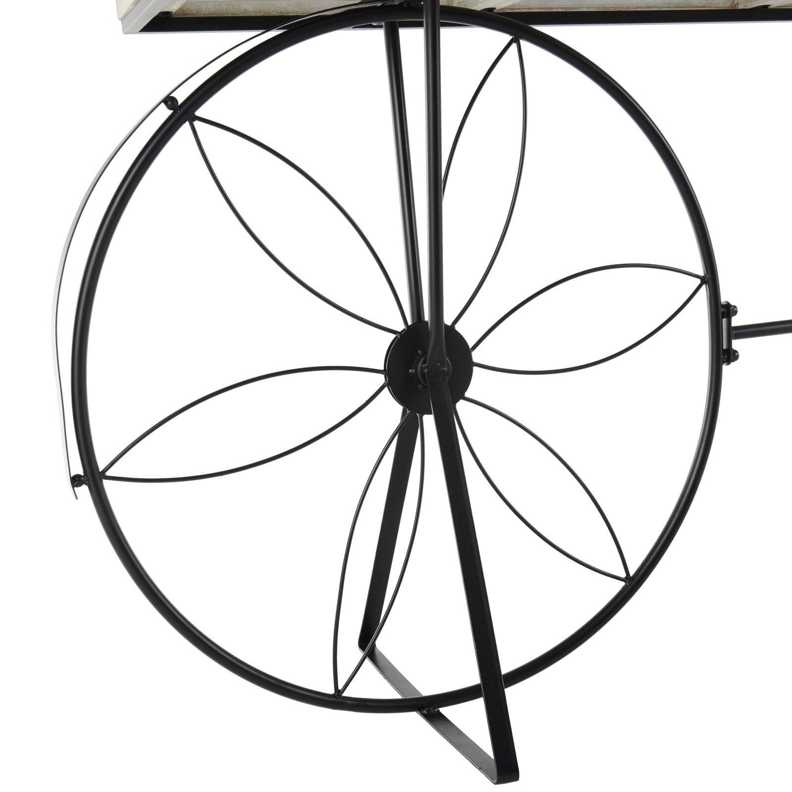 56" Cream Metal Floral Plantstand